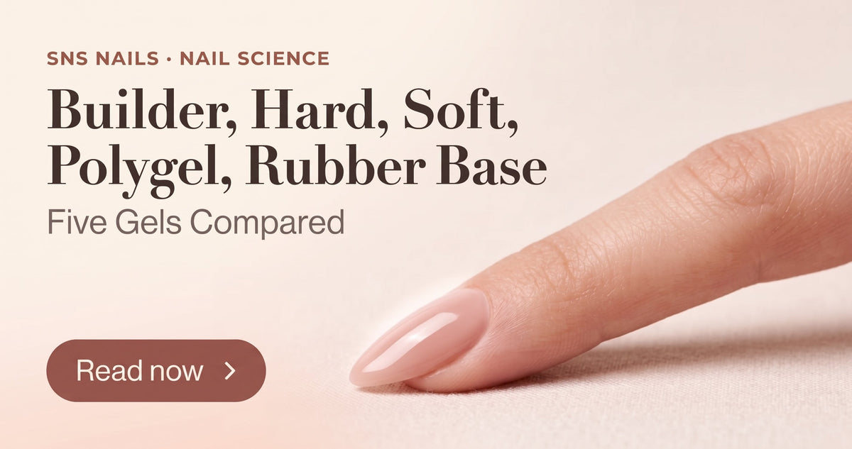 Builder, Hard, Soft, Polygel, Rubber Base: Five Gels Compared