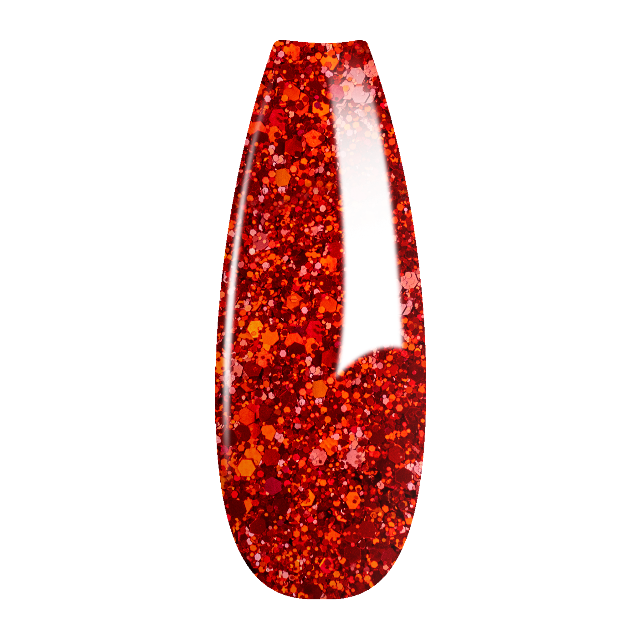 Ombre Glitter Nail Art - Red Colors - GO03
