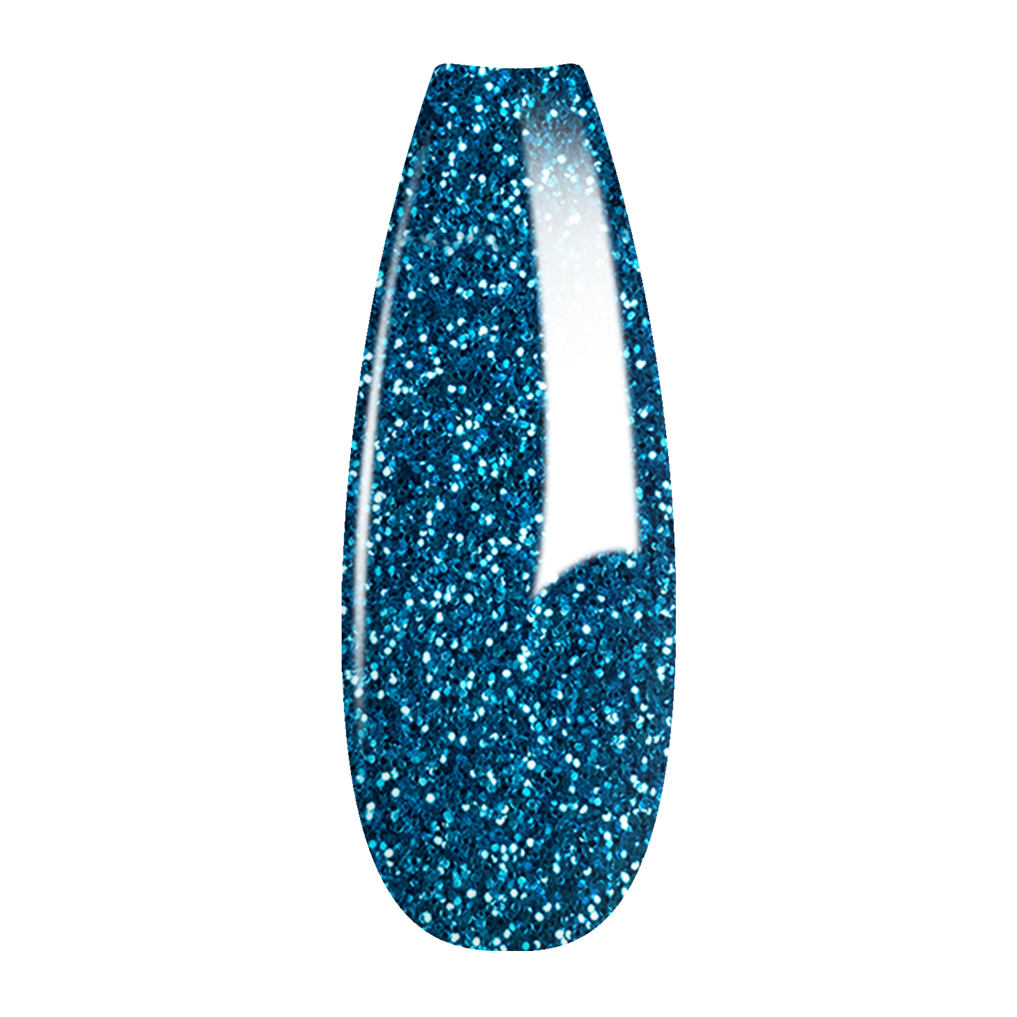 French Glitter Nail Art - Teal Blue Colors - GF04