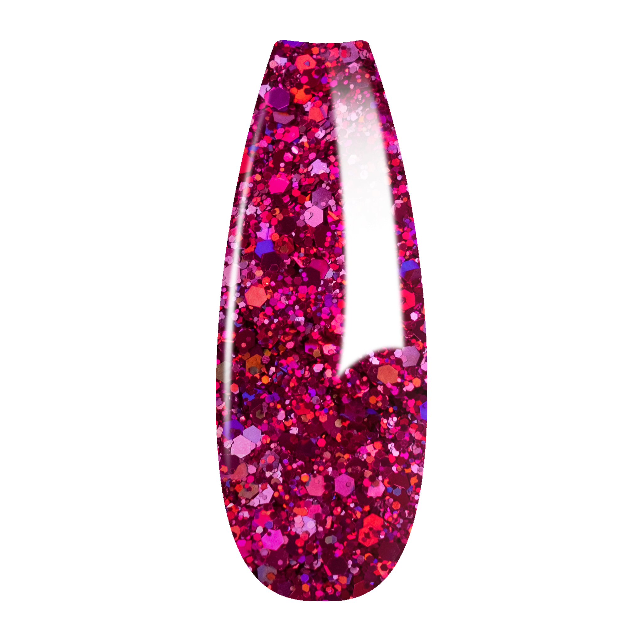 Ombre Glitter Nail Art - Fuchsia Pink Colors - GO07