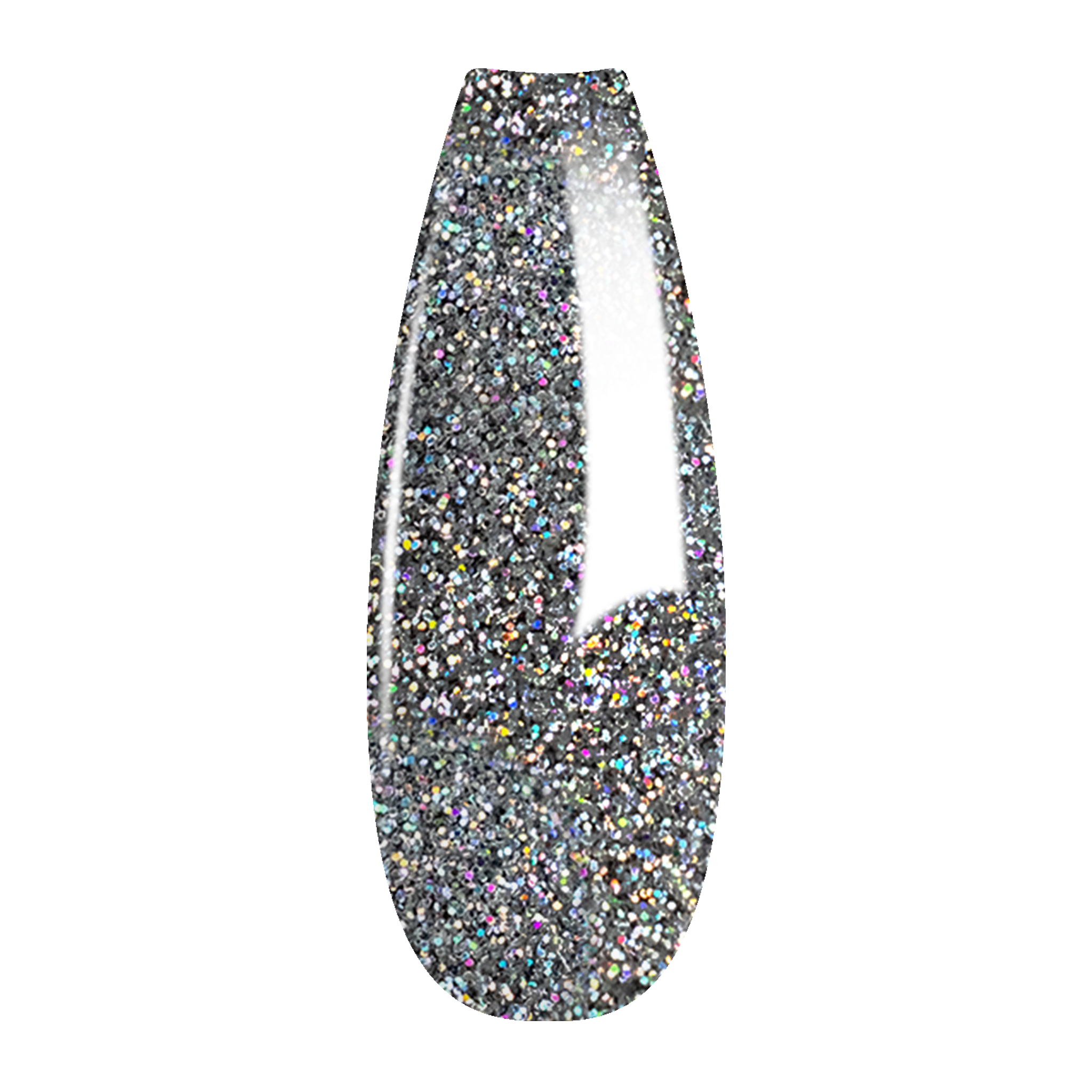 French Glitter Nail Art - Silver Colors - GF08