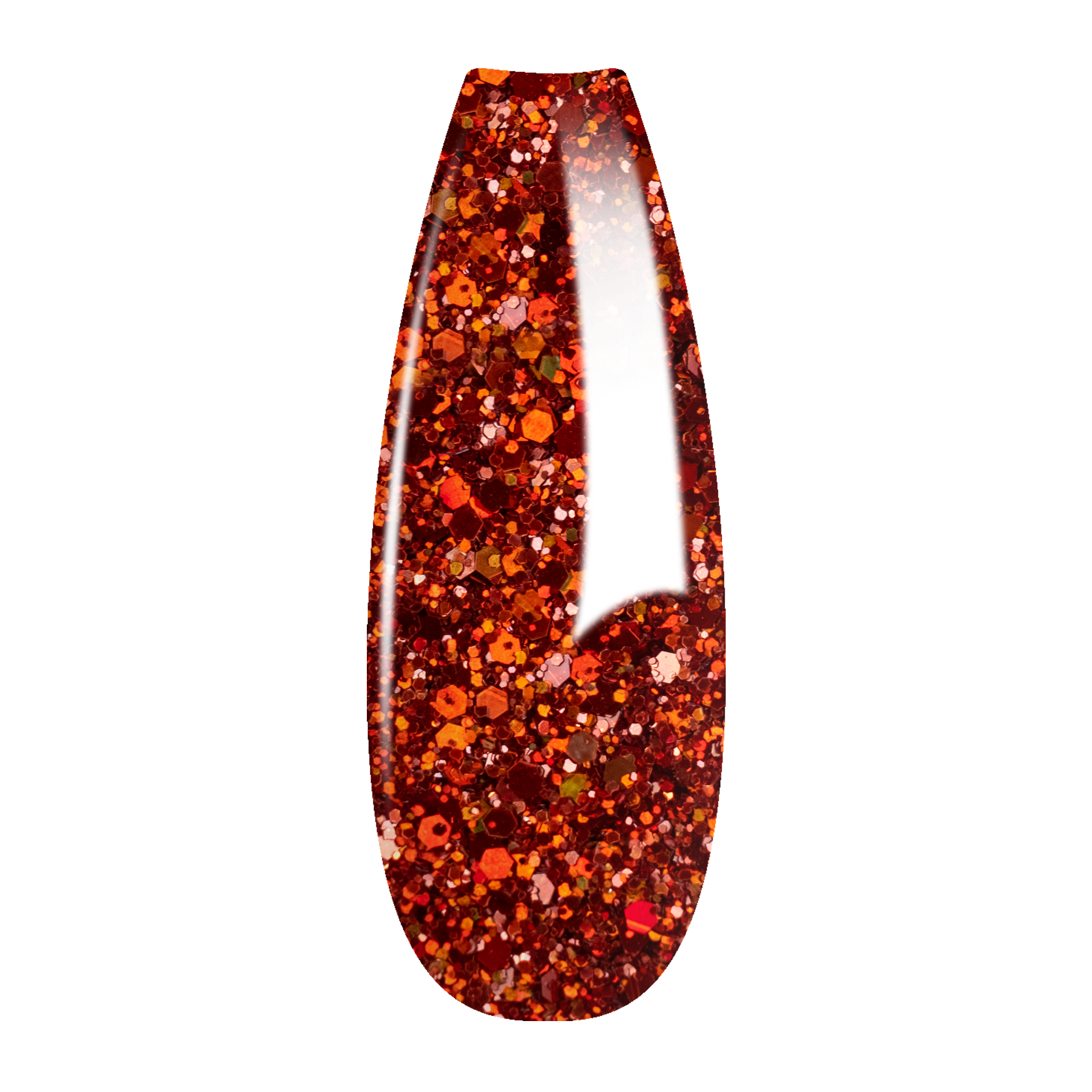 Ombre Glitter Nail Art - Orange Colors - GO09