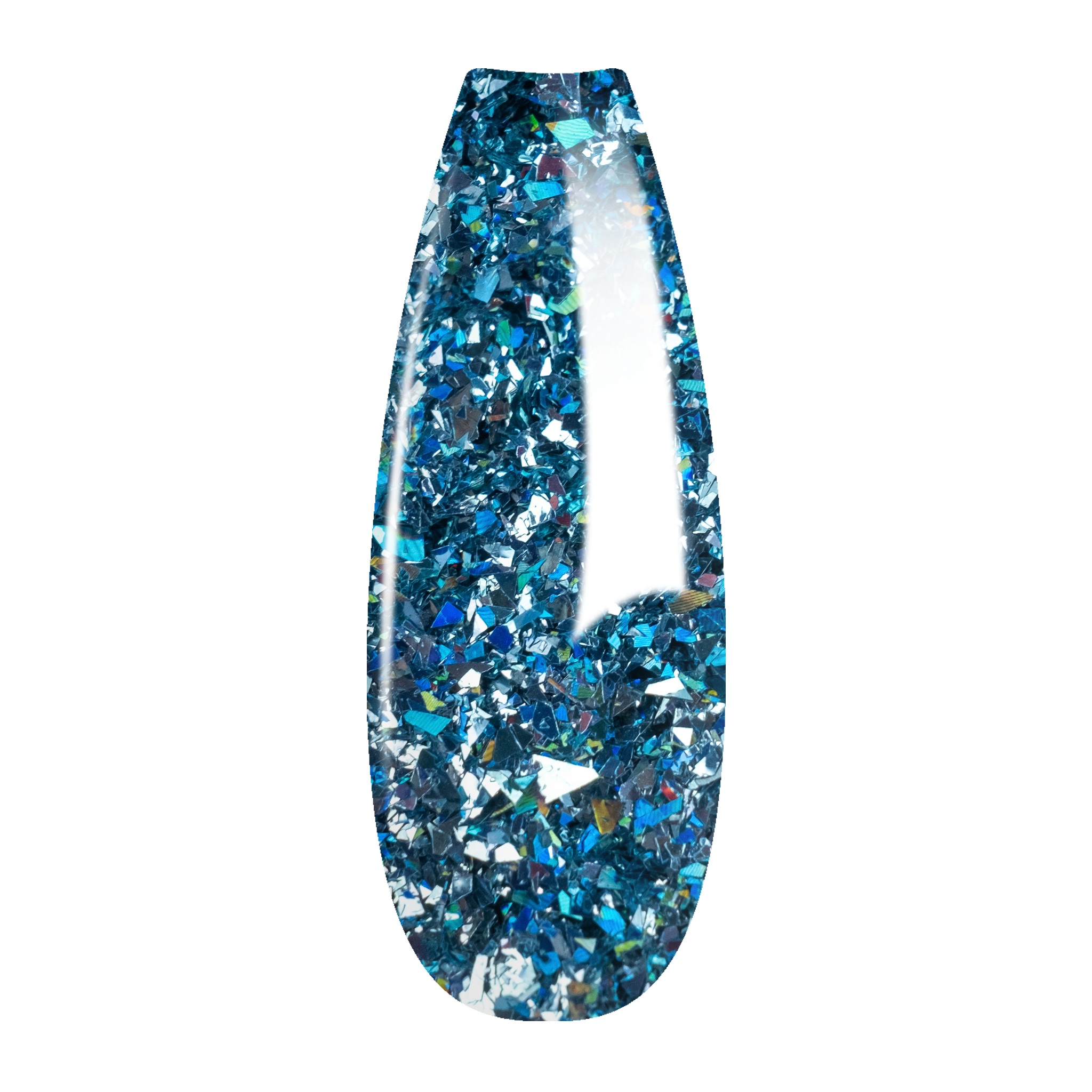 Ombre Glitter Nail Art - Light Blue Aqua Colors - GO11