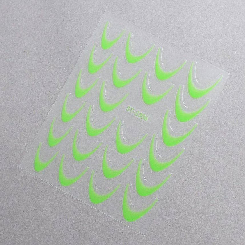 5D Nail Stickers ST-2306-10 - Neon Green