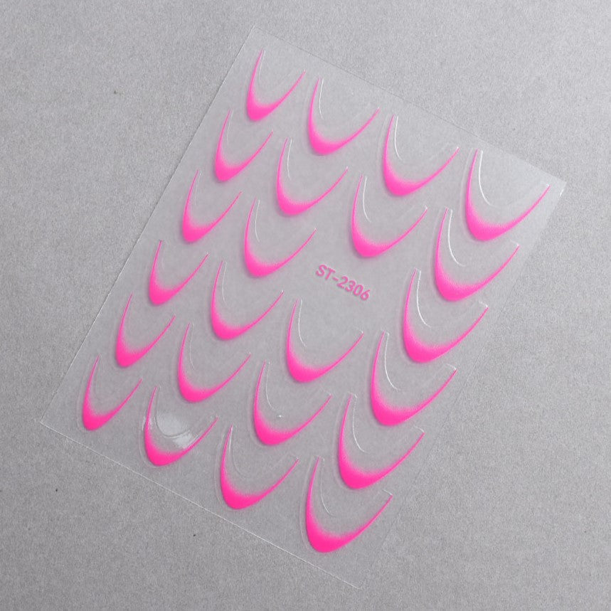 5D Nail Stickers ST-2306-13 - Neon Pink