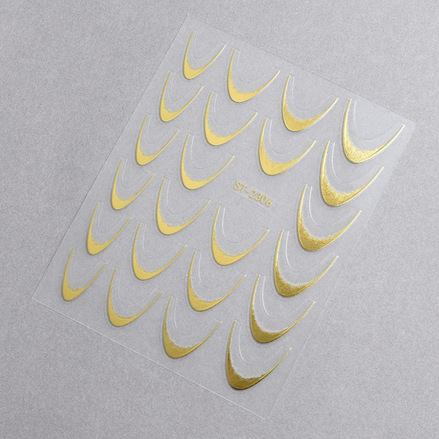 5D Nail Stickers ST-2306-6 - Laser Gold