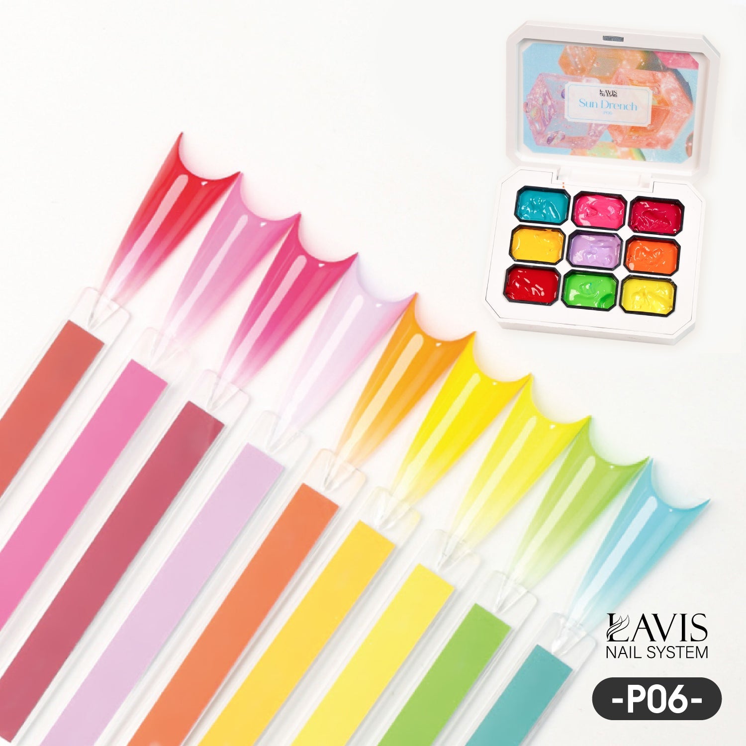 LAVIS Pat Pat Gel - Ombre Gel Palette - Painting Gel