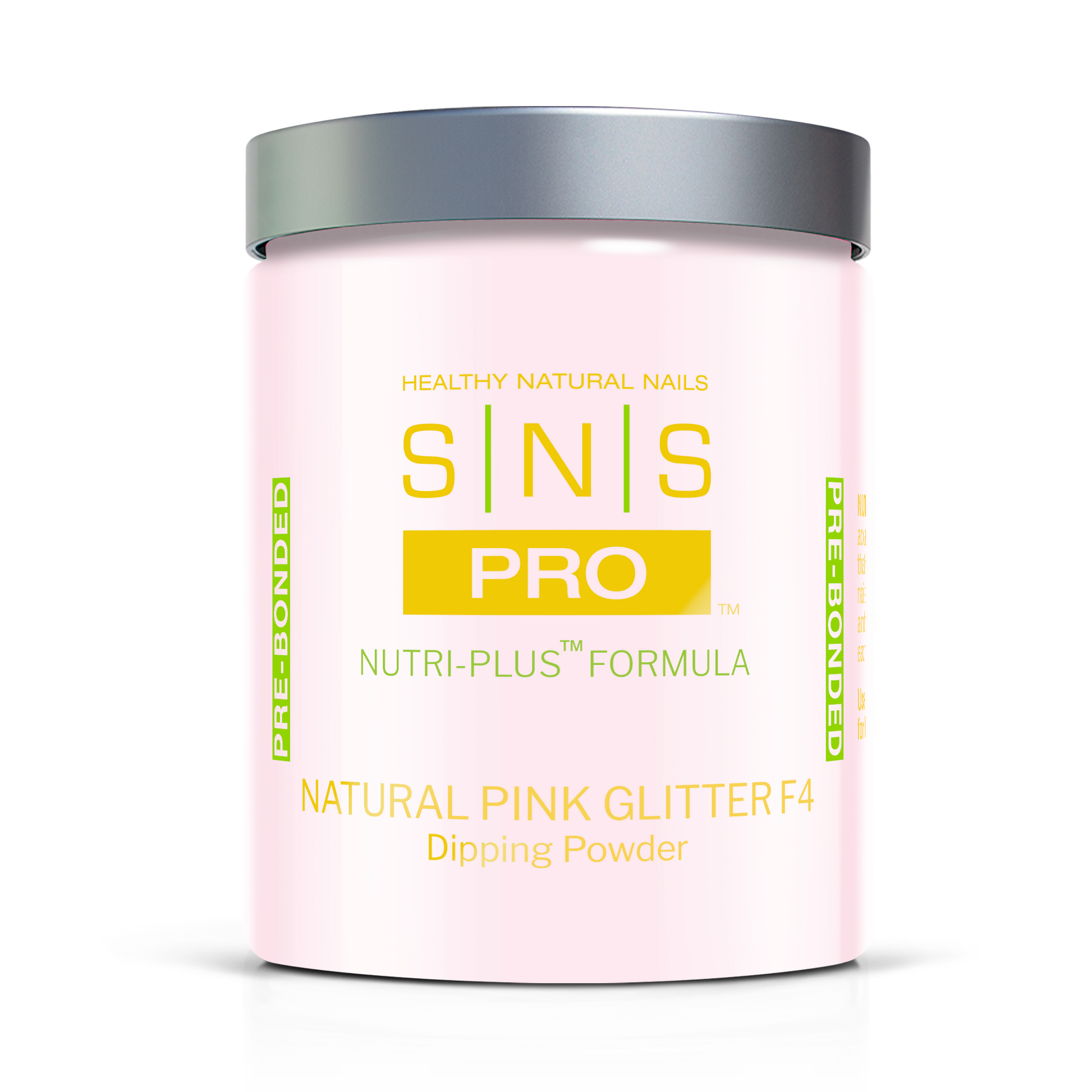 SNS Natural Pink Glitter Dipping Powder Pink & White F4