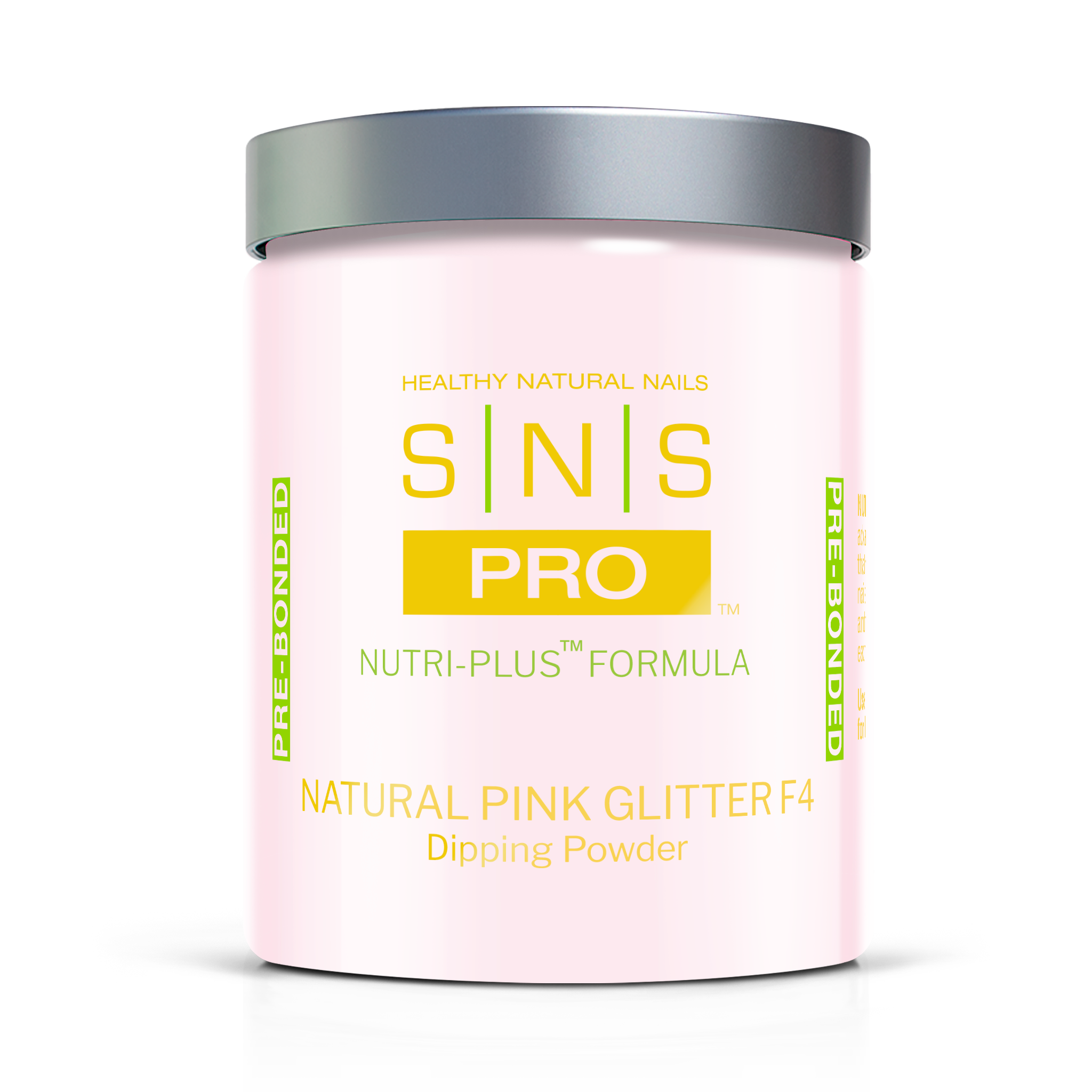 SNS Natural Pink Glitter Dipping Powder Pink & White F4