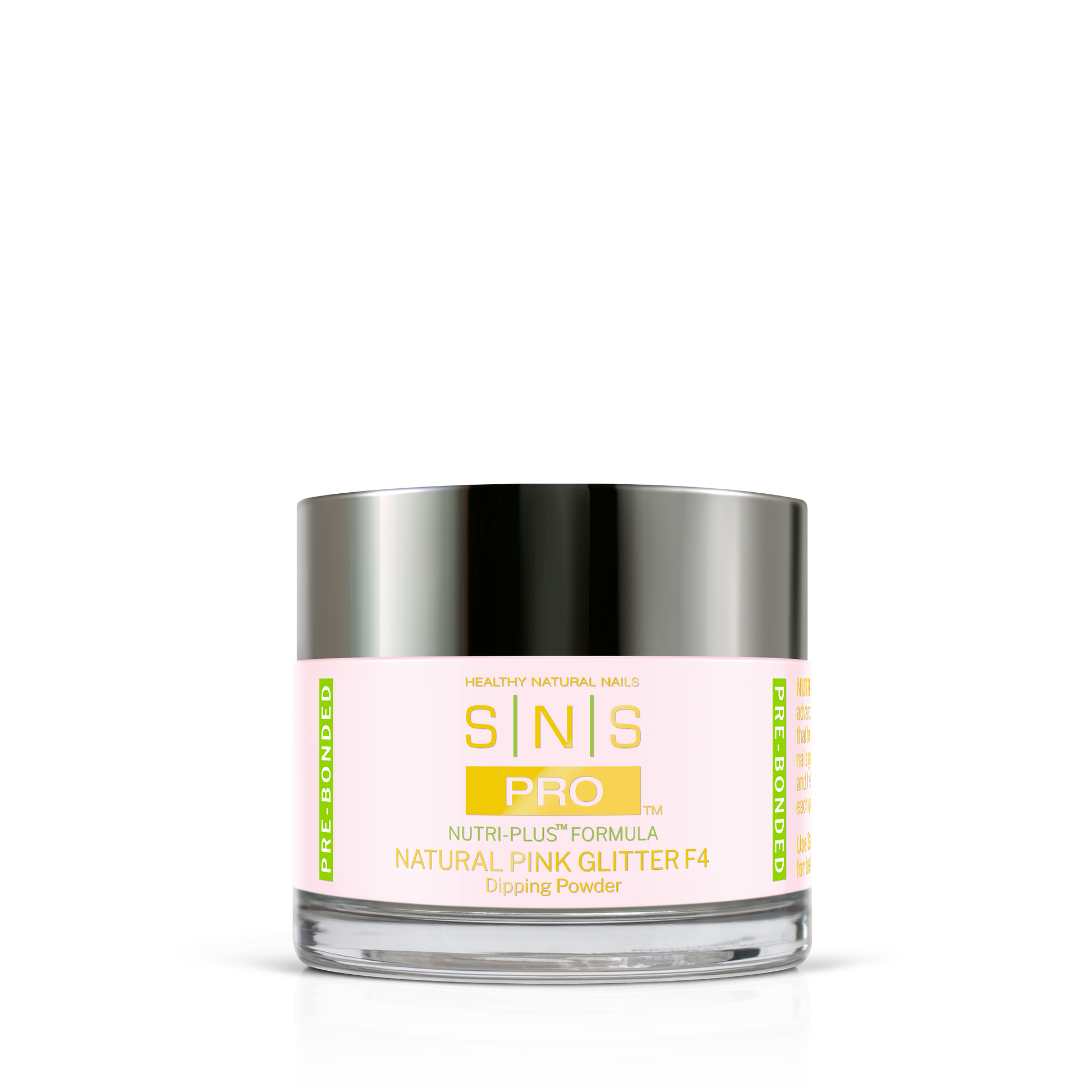 SNS Natural Pink Glitter Dipping Powder Pink & White F4