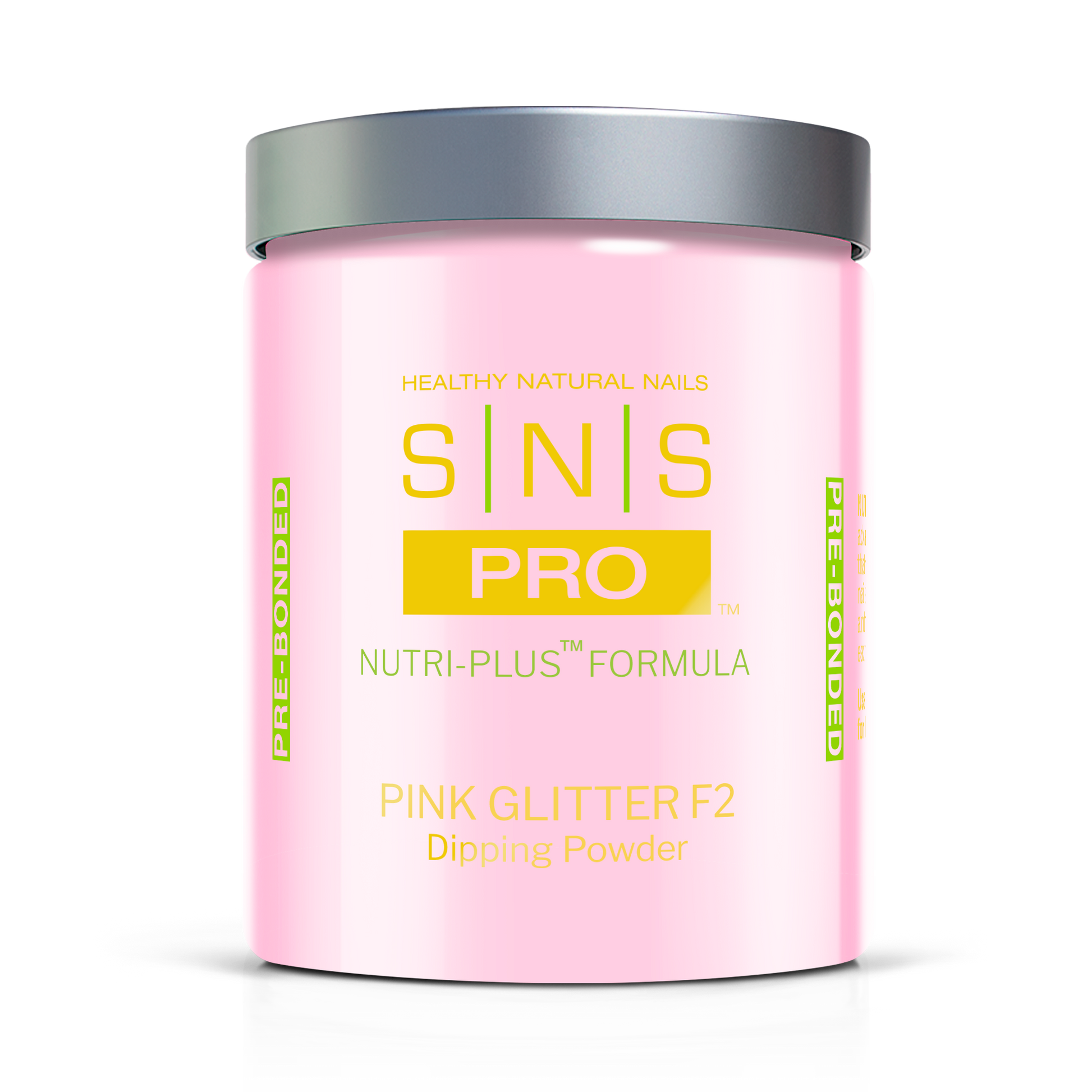 SNS Pink Glitter Dipping Powder Pink & White F2
