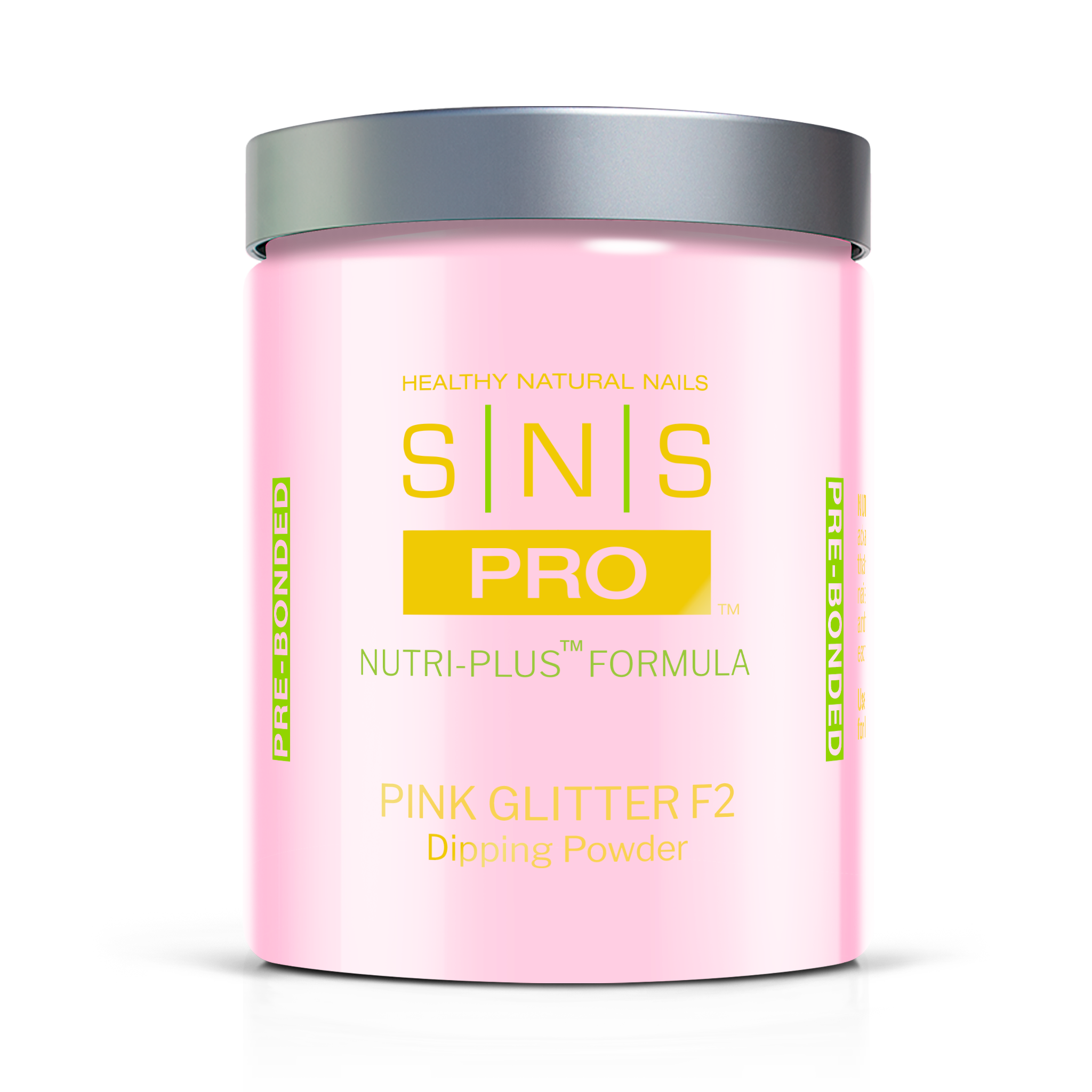 SNS Pink Glitter Dipping Powder Pink & White F2