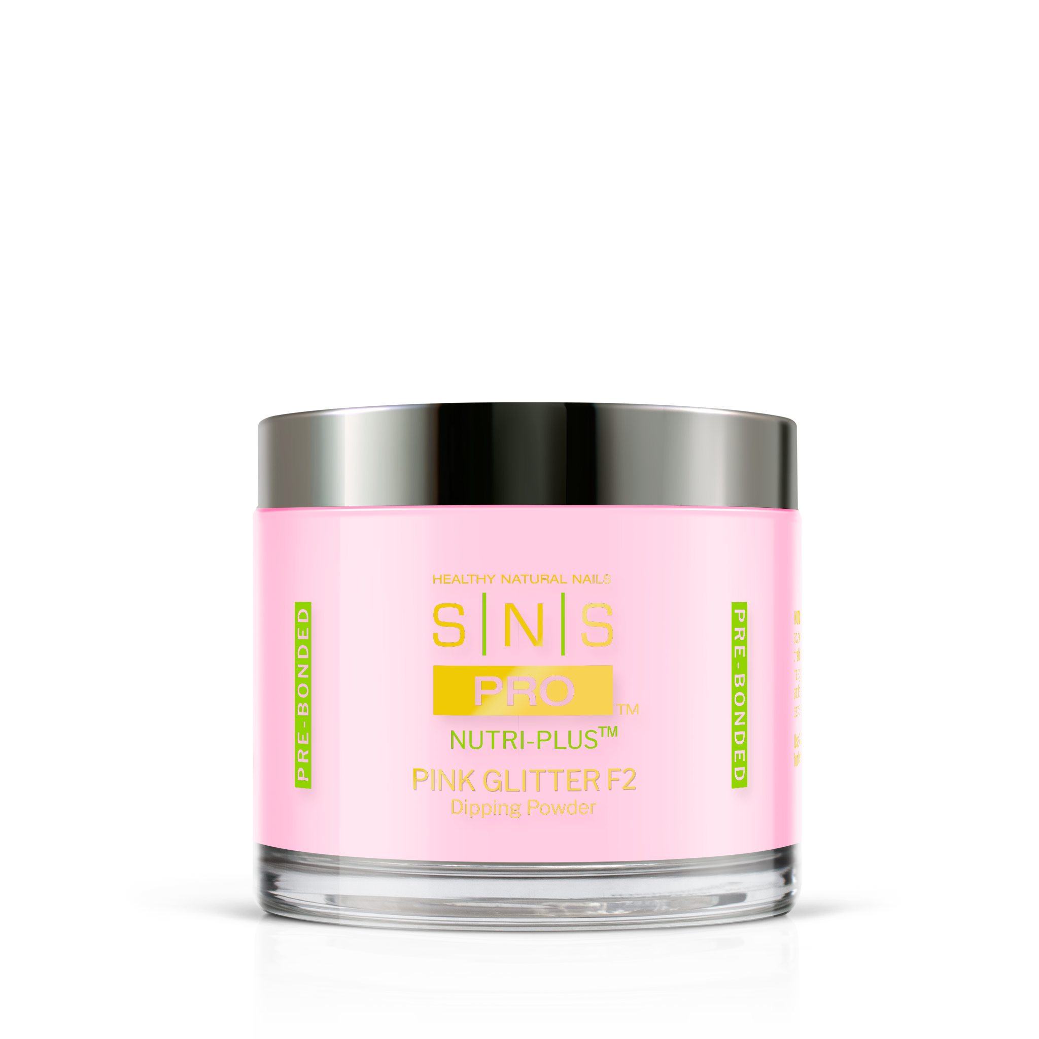 SNS Pink Glitter Dipping Powder Pink & White F2