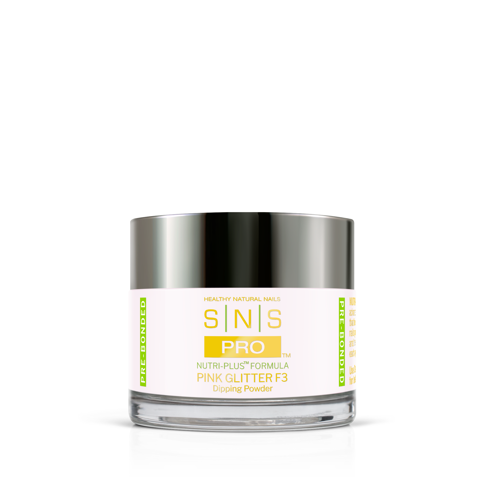 SNS French White Glitter Dipping Powder Pink & White F3