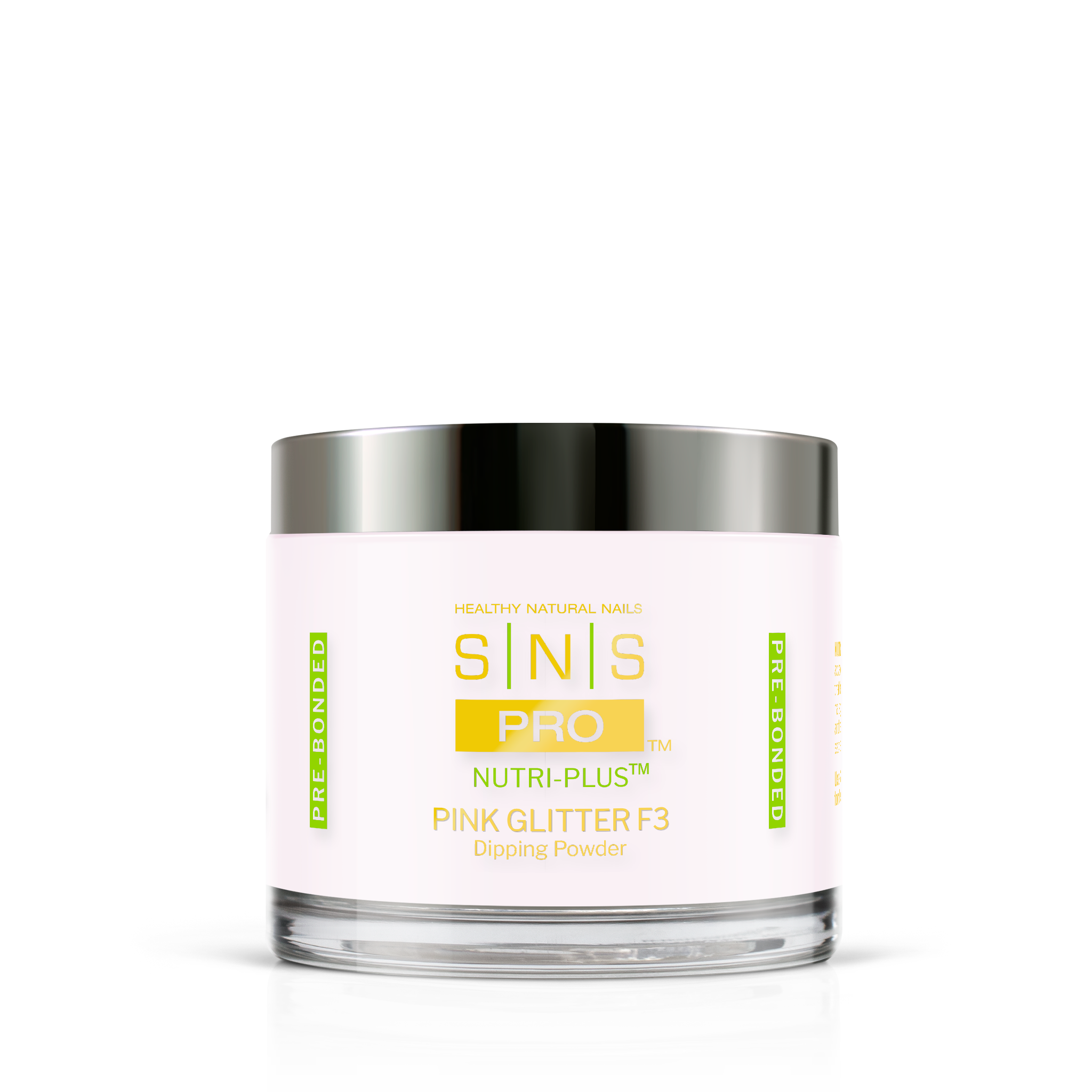 SNS French White Glitter Dipping Powder Pink & White F3