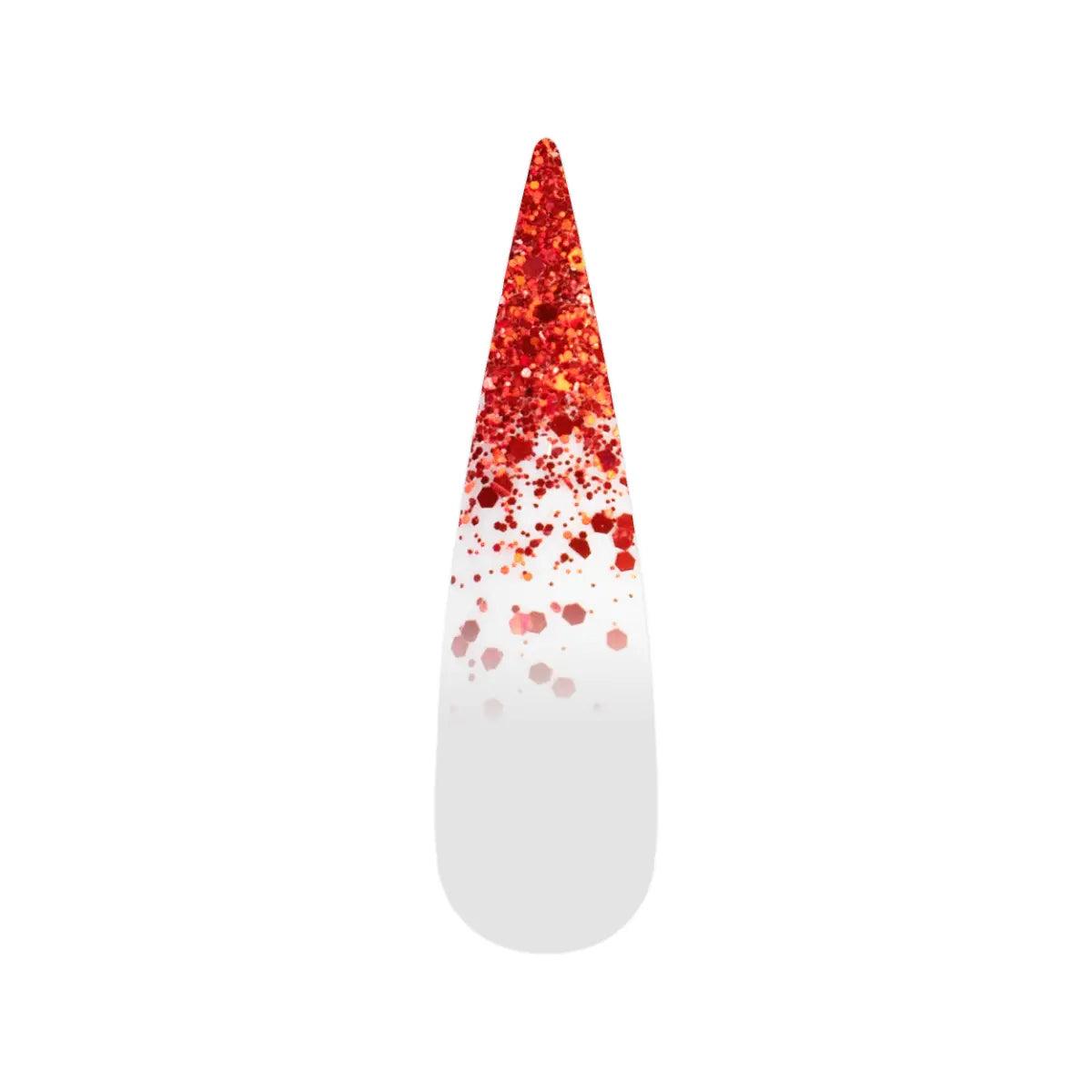 Ombre Glitter Nail Art - Red Colors - GO03