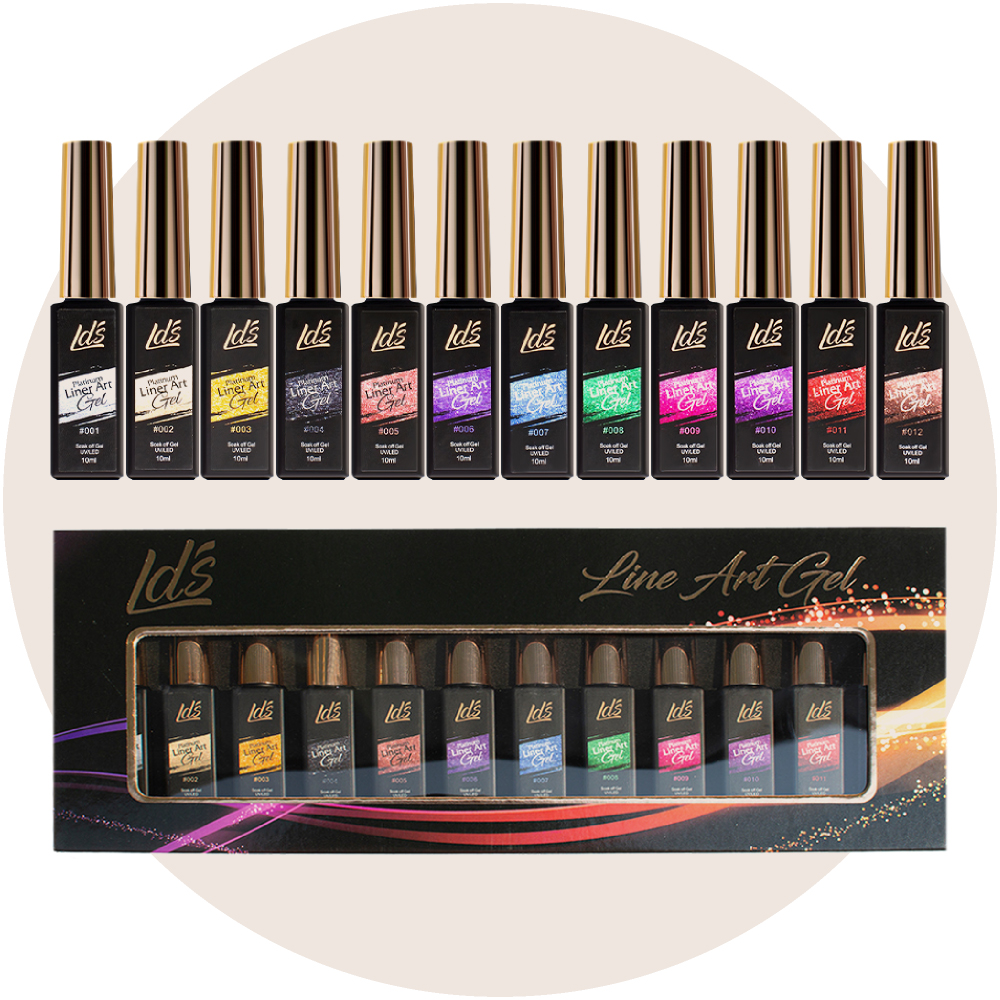 LDS Line Art Gel selection for hand-drawn nail detail at Lavis Nails