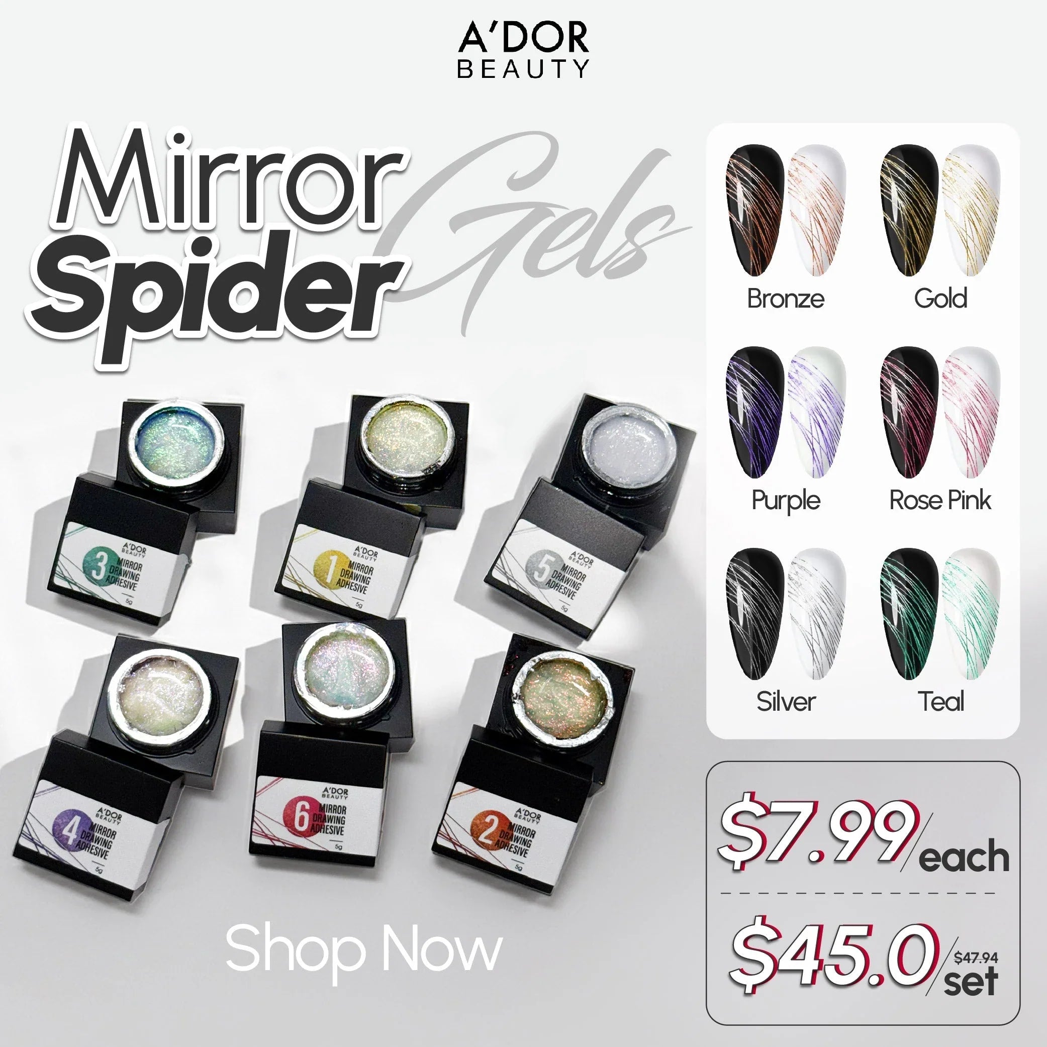 A'DOR Mirror Spider Gels