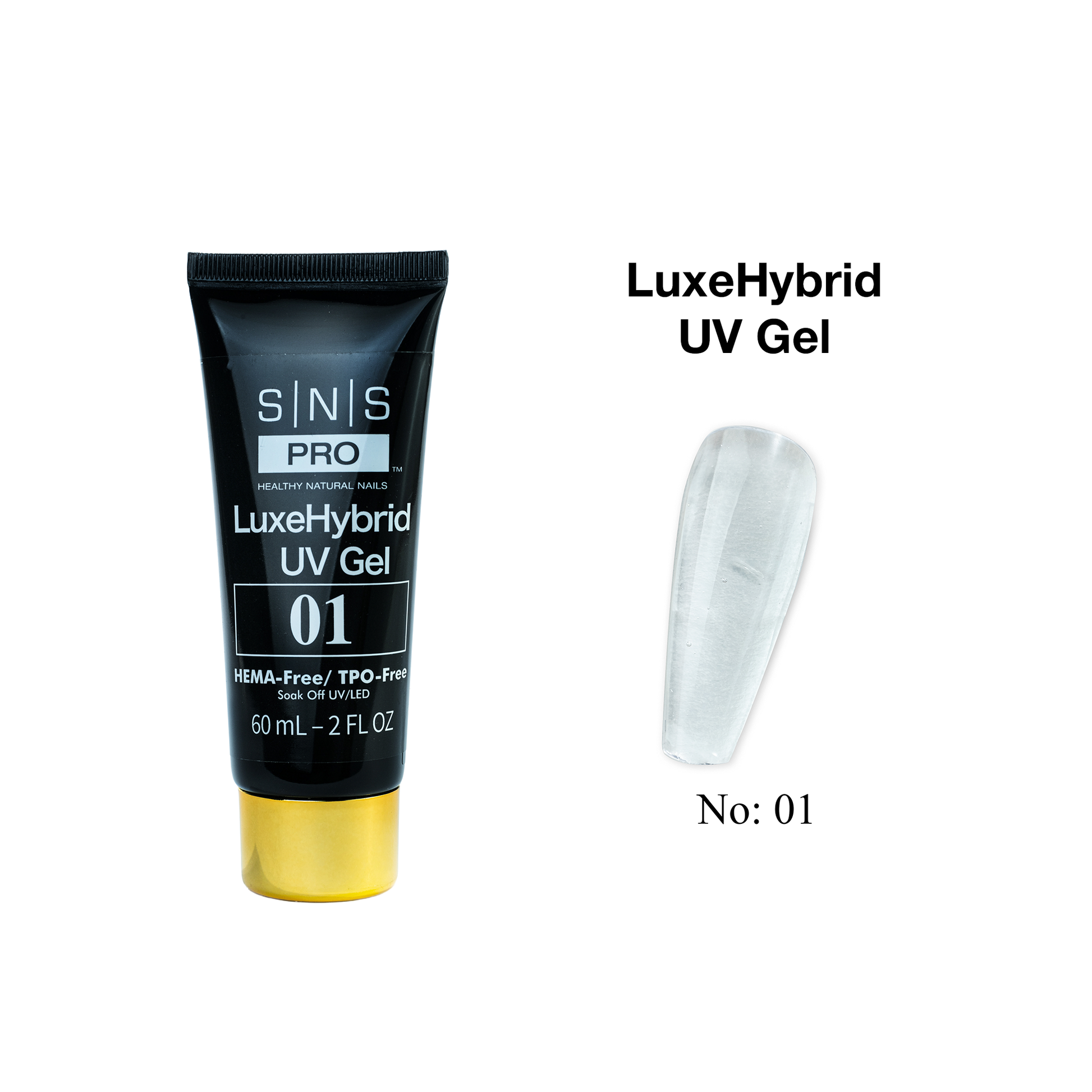 SNS LuxeHybrid UV Gel - 01 - 60ml