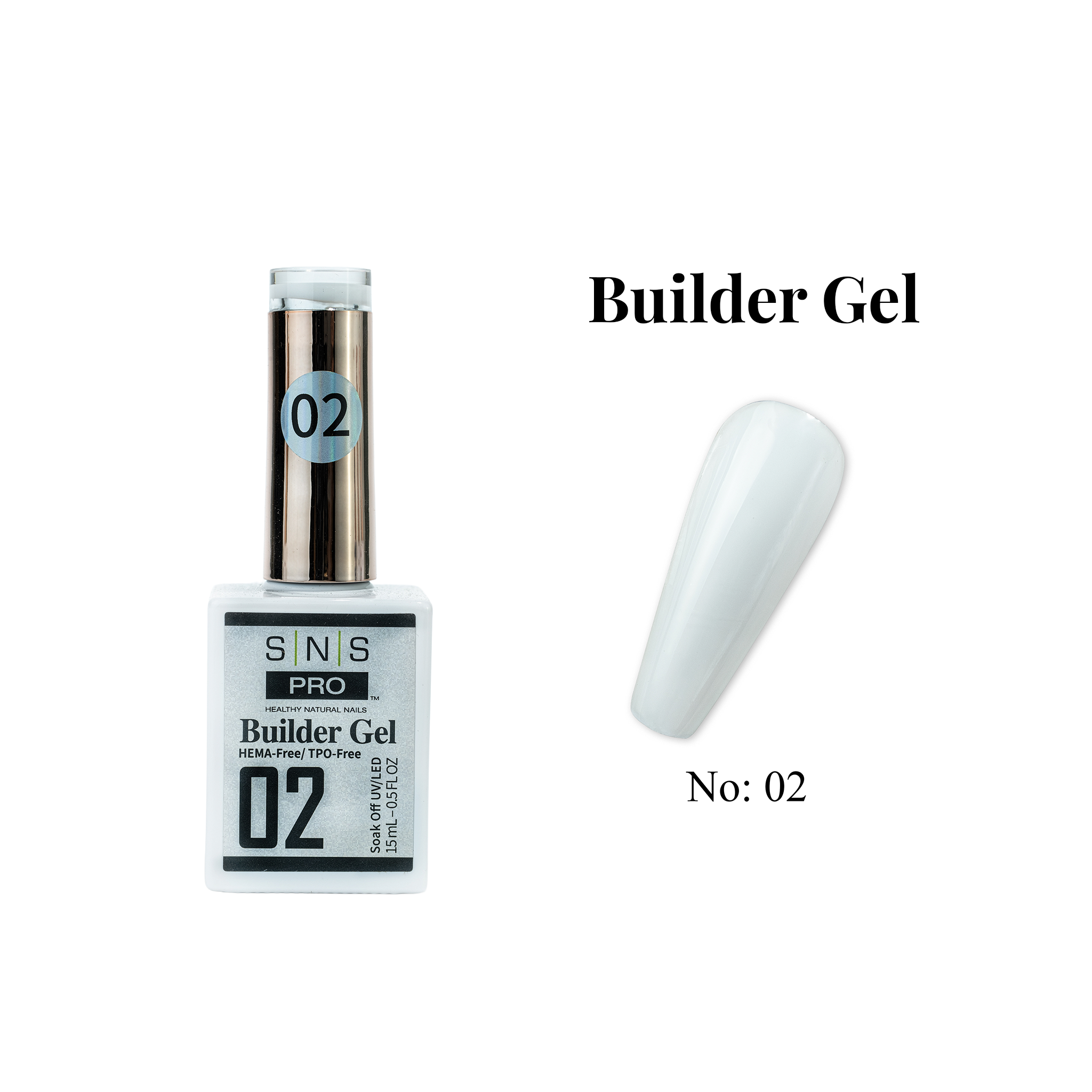 SNS Builder Gel In The Bottle - 02 - HEMA-Free/TPO-Free - 0.5oz