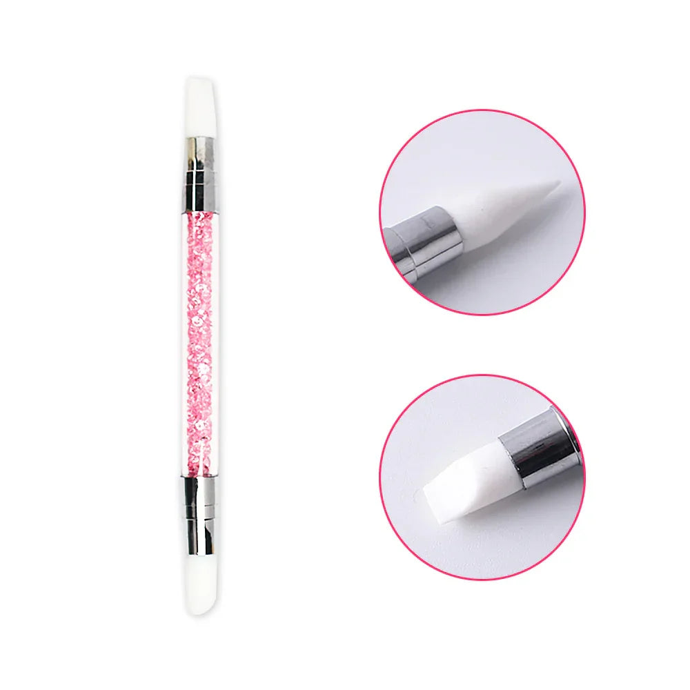 Nail Art Sculpture Pen Acrylic Dual Tipped Brushes 5 Pcs