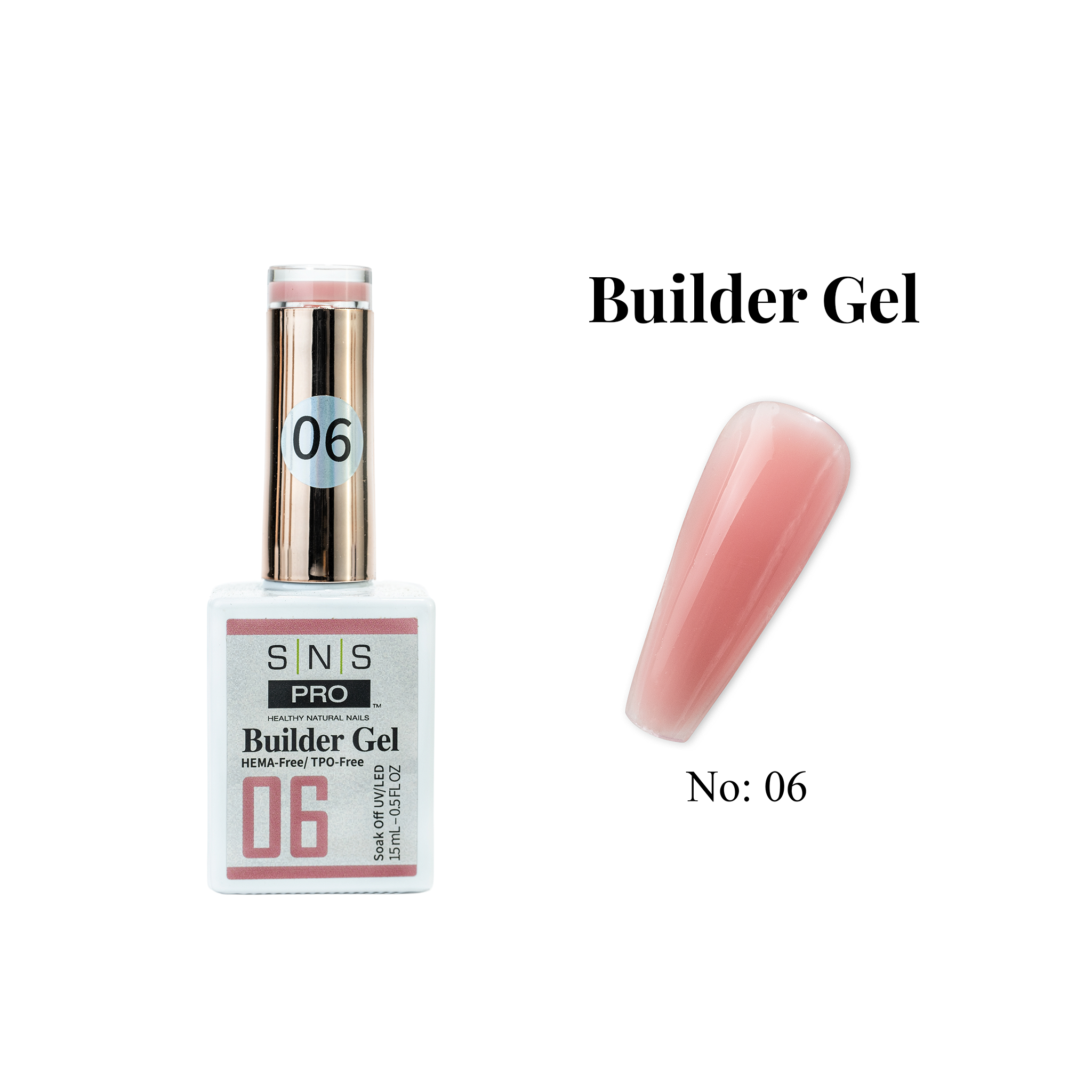 SNS Builder Gel In The Bottle - 06 - HEMA-Free/TPO-Free - 0.5oz