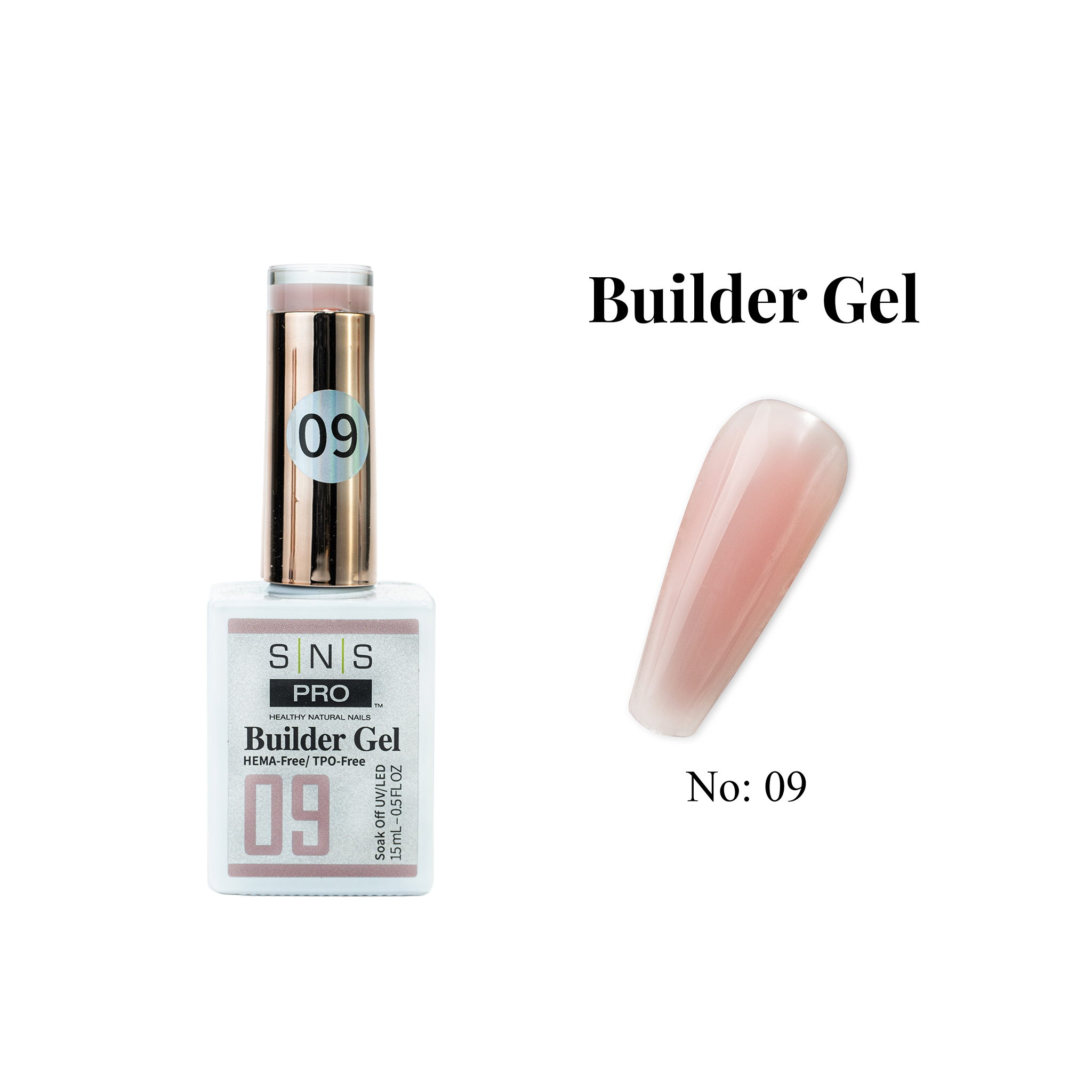 SNS Builder Gel In The Bottle - 09 - HEMA-Free/TPO-Free - 0.5oz