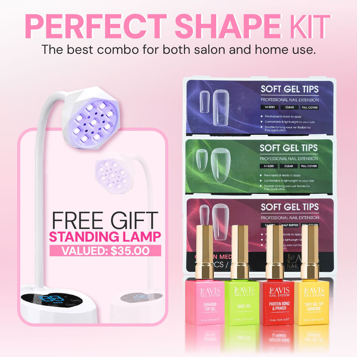 Lavis Perfect Shape Soft Gel Tip Kit, photo 1 of 20