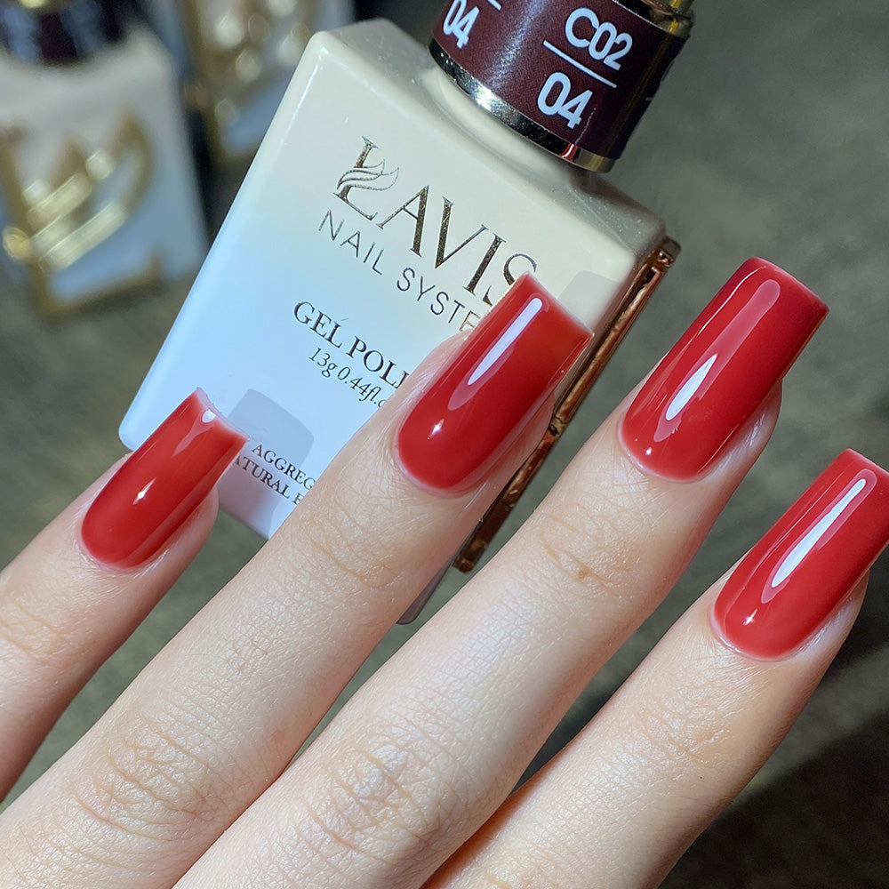 Lavis C02-04 Scarlet Bloom gel polish, photo 13 of 13