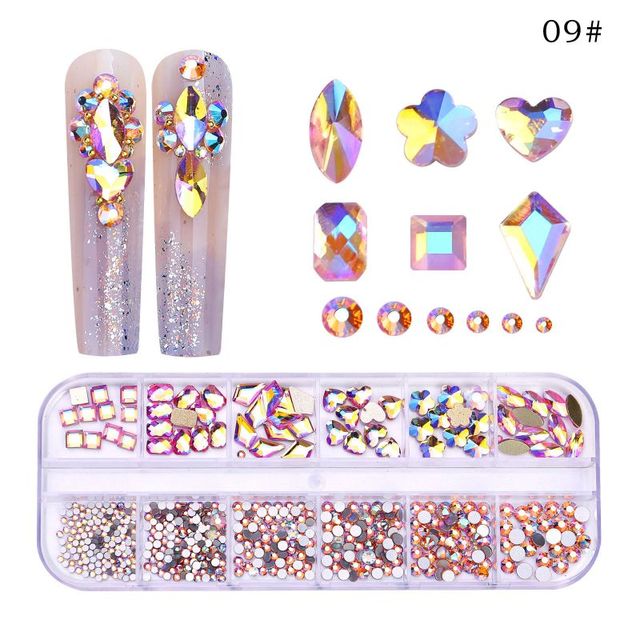 12 Grid Flat Diamonds - SP0476-09