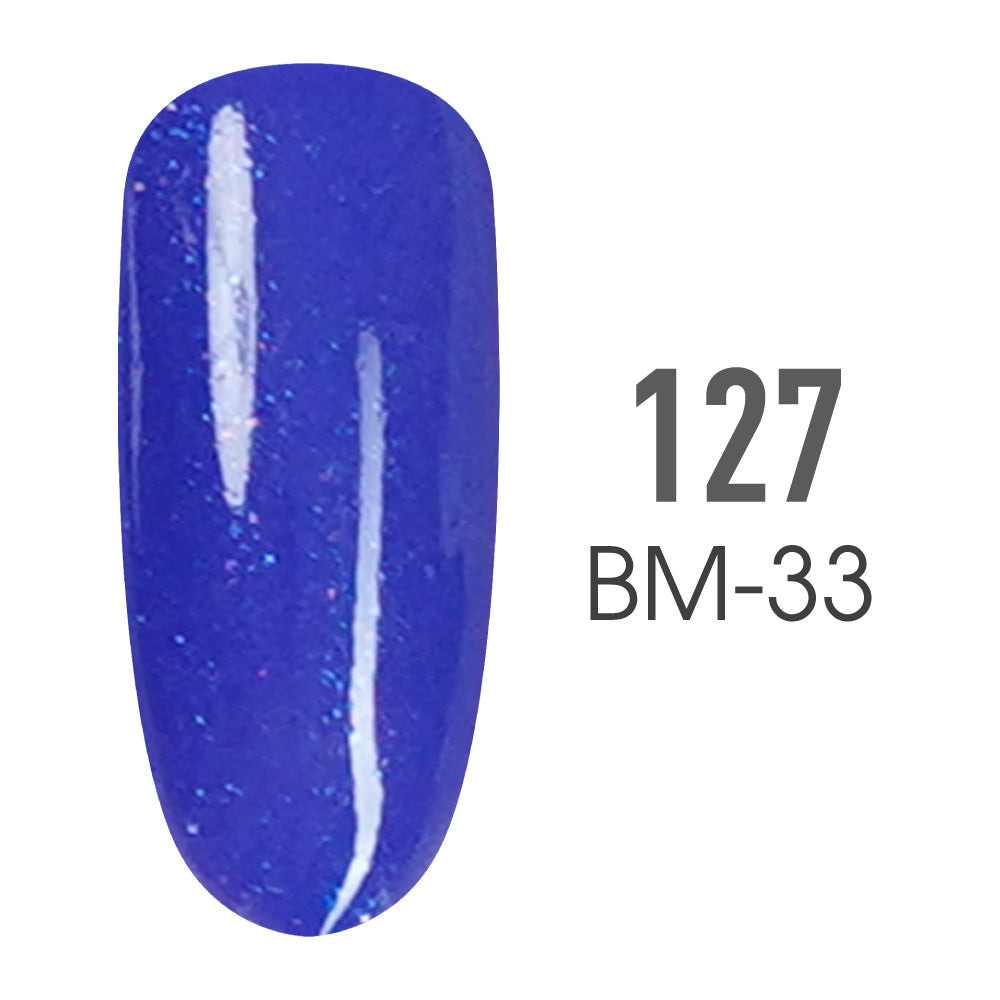 SNS Pro Gel Nail Polish Duo - 127 BM33 - CHINA ASTER - Burgundy Collection