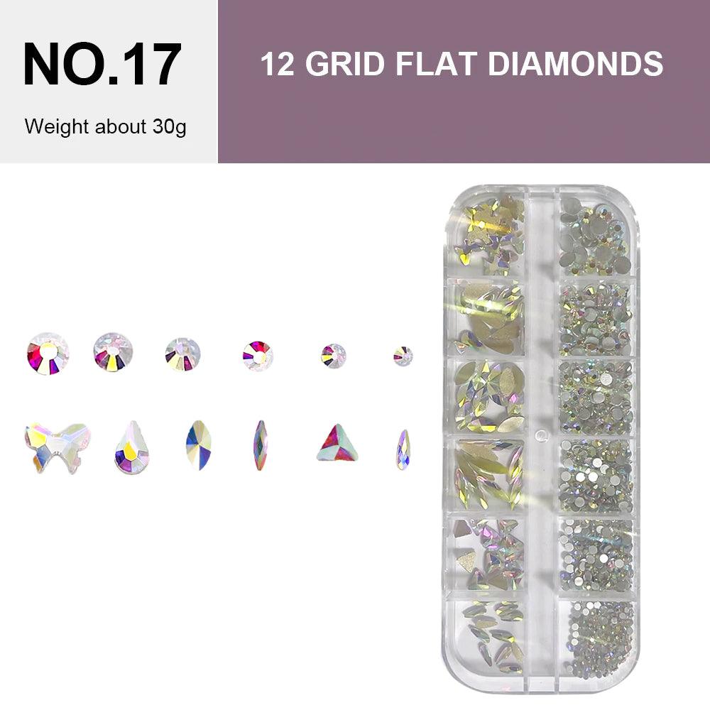 12 Grid Flat Diamonds - #17