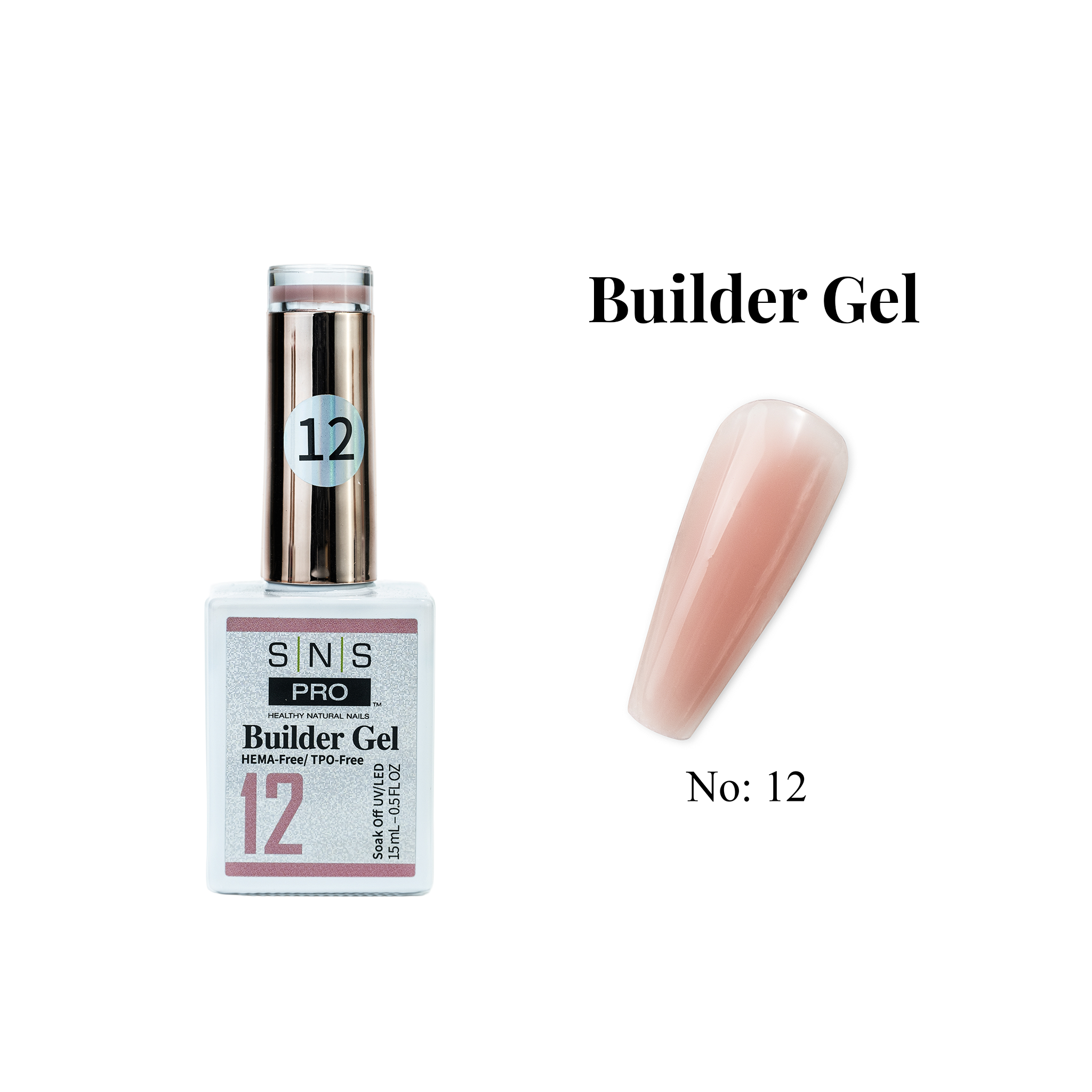SNS Builder Gel In The Bottle - 12 - HEMA-Free/TPO-Free - 0.5oz