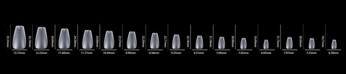 LDS - 05 Coffin XS Matte Nail Tips (Full Cover)