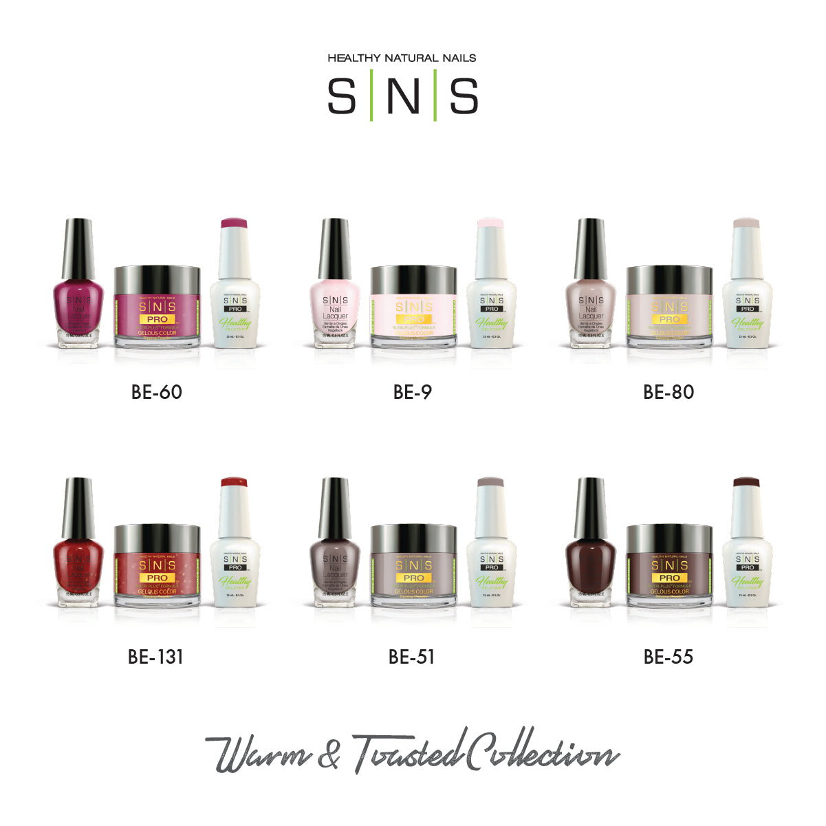 SNS Warm And Toasted - 6 Colors Collection - 4in1 by Signature Nail System SNS Nails USA