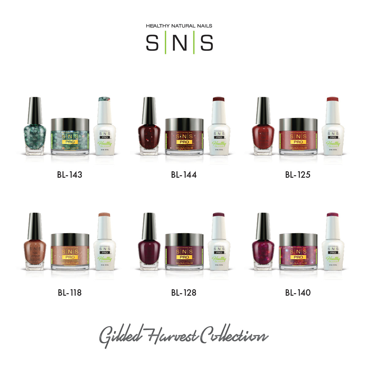 SNS Gilded Harvest - 6 Colors Collection - 4in1 by Signature Nail System SNS Nails USA