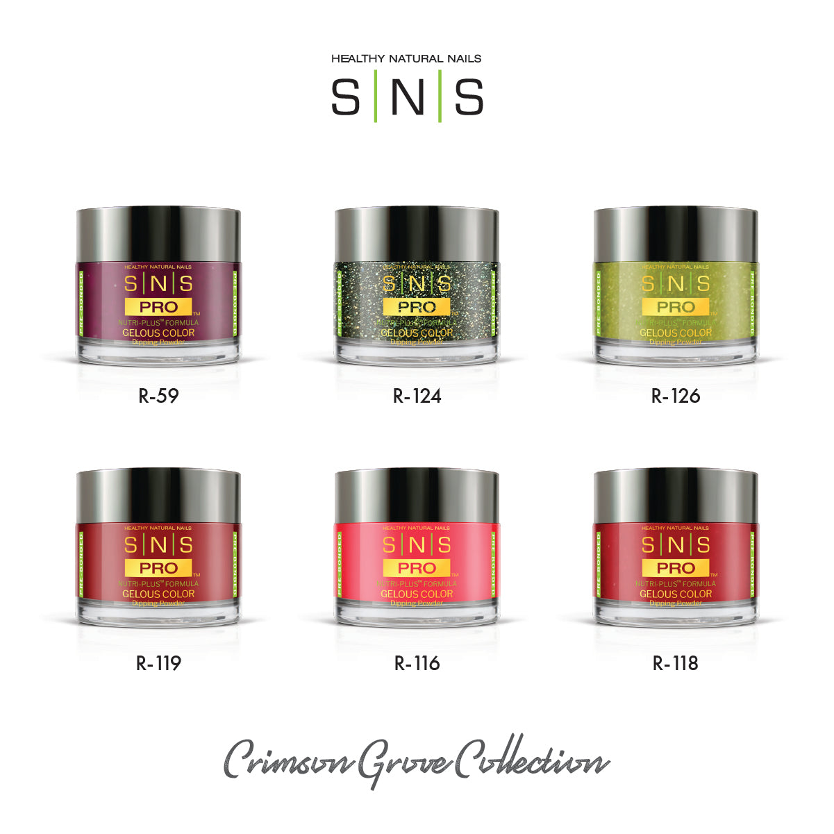 SNS Crimson Grove - 6 Colors Collection - Dip/Acrylic Powder  by Signature Nail System SNS Nails USA