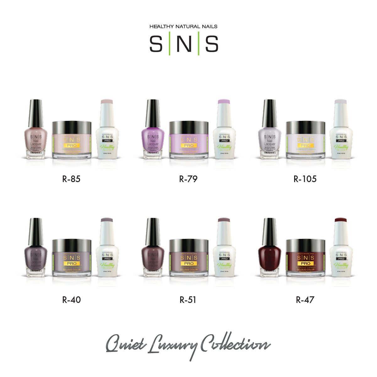 SNS Quiet Luxury - 6 Colors Collection - 4in1 by Signature Nail System SNS Nails USA