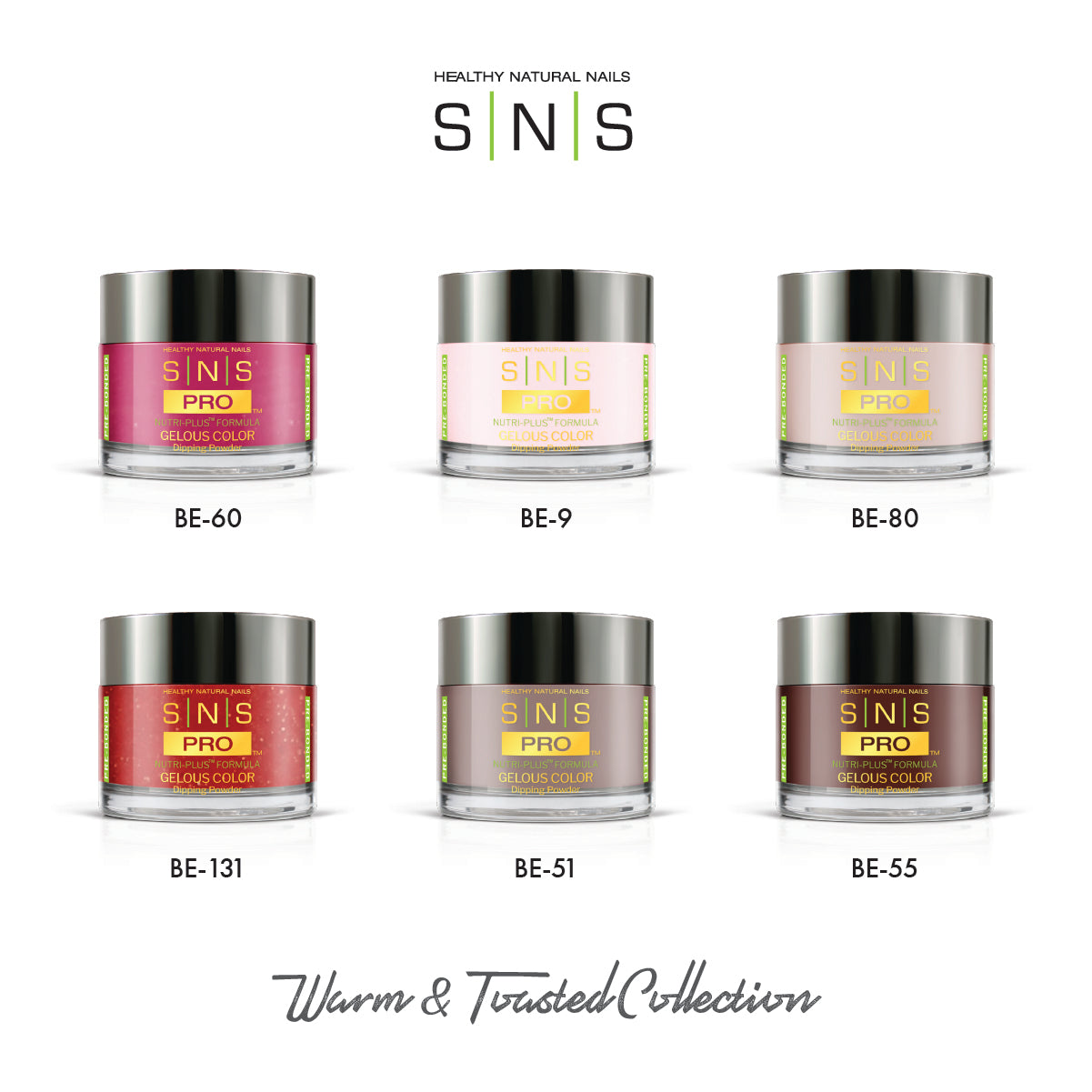 SNS Warm And Toasted - 6 Colors Collection - Dip/Acrylic Powder  by Signature Nail System SNS Nails USA