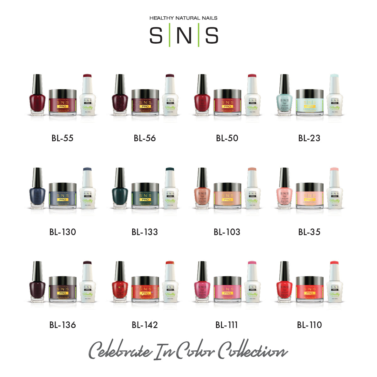 SNS Sweater Season - 12 Colors Collection - 4in1 by Signature Nail System SNS Nails USA