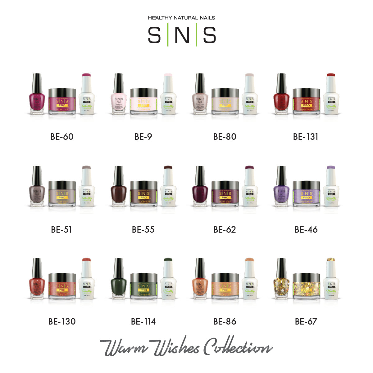 SNS Warm Wishes - 12 Colors Collection - 4in1 by Signature Nail System SNS Nails USA