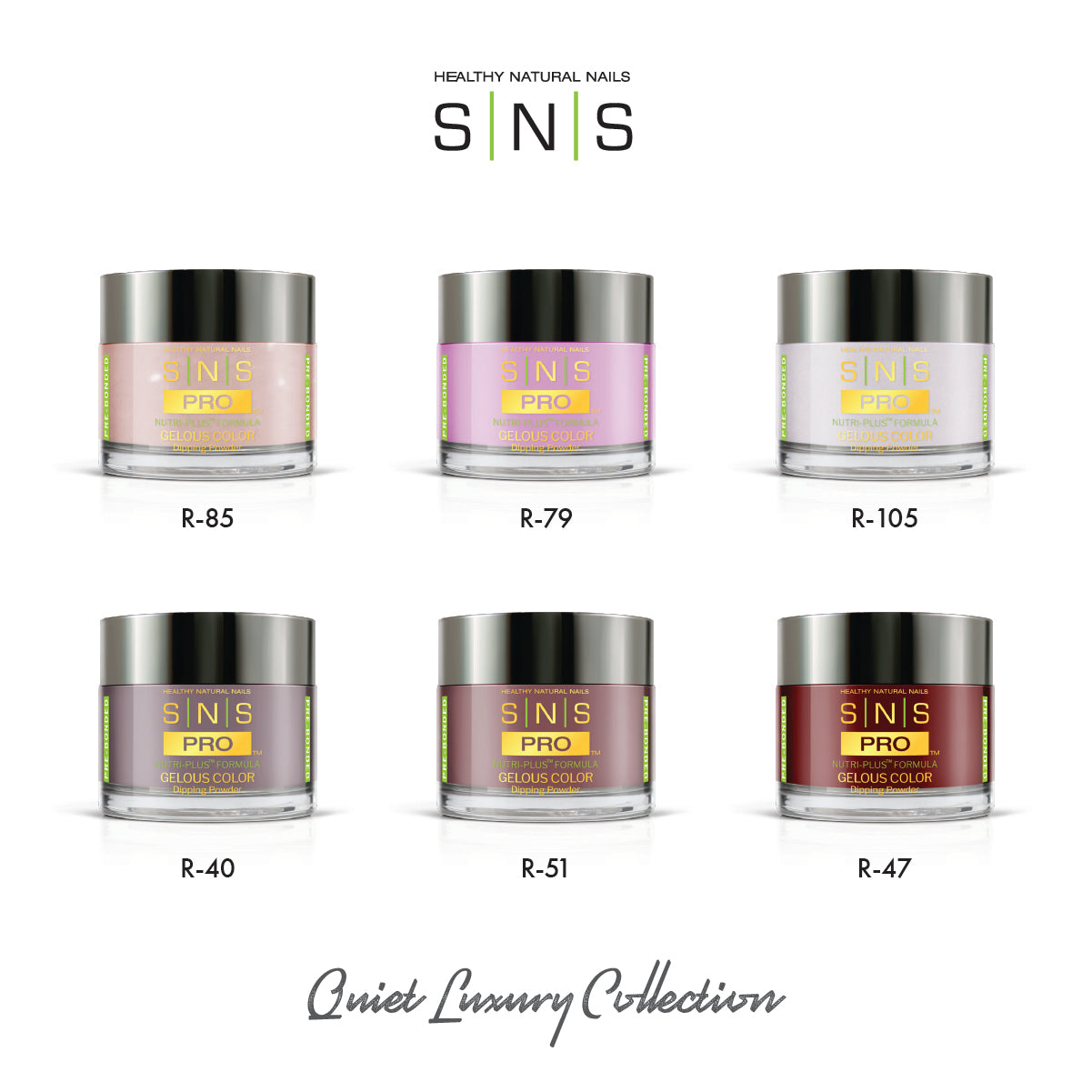 SNS Quiet Luxury - 6 Colors Collection - Dip/Acrylic Powder  by Signature Nail System SNS Nails USA