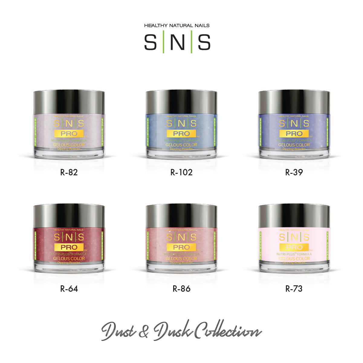 SNS Dust and Dusk - 6 Colors Collection - Dip/Acrylic Powder  by Signature Nail System SNS Nails USA