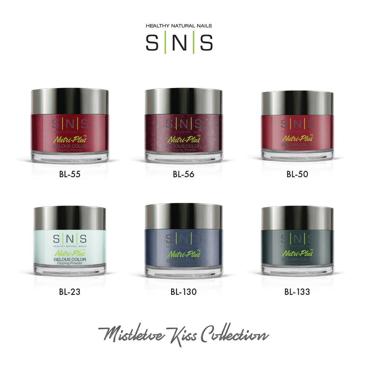 SNS Mistletoe Kiss - 6 Colors Collection - Dip/Acrylic Powder  by Signature Nail System SNS Nails USA