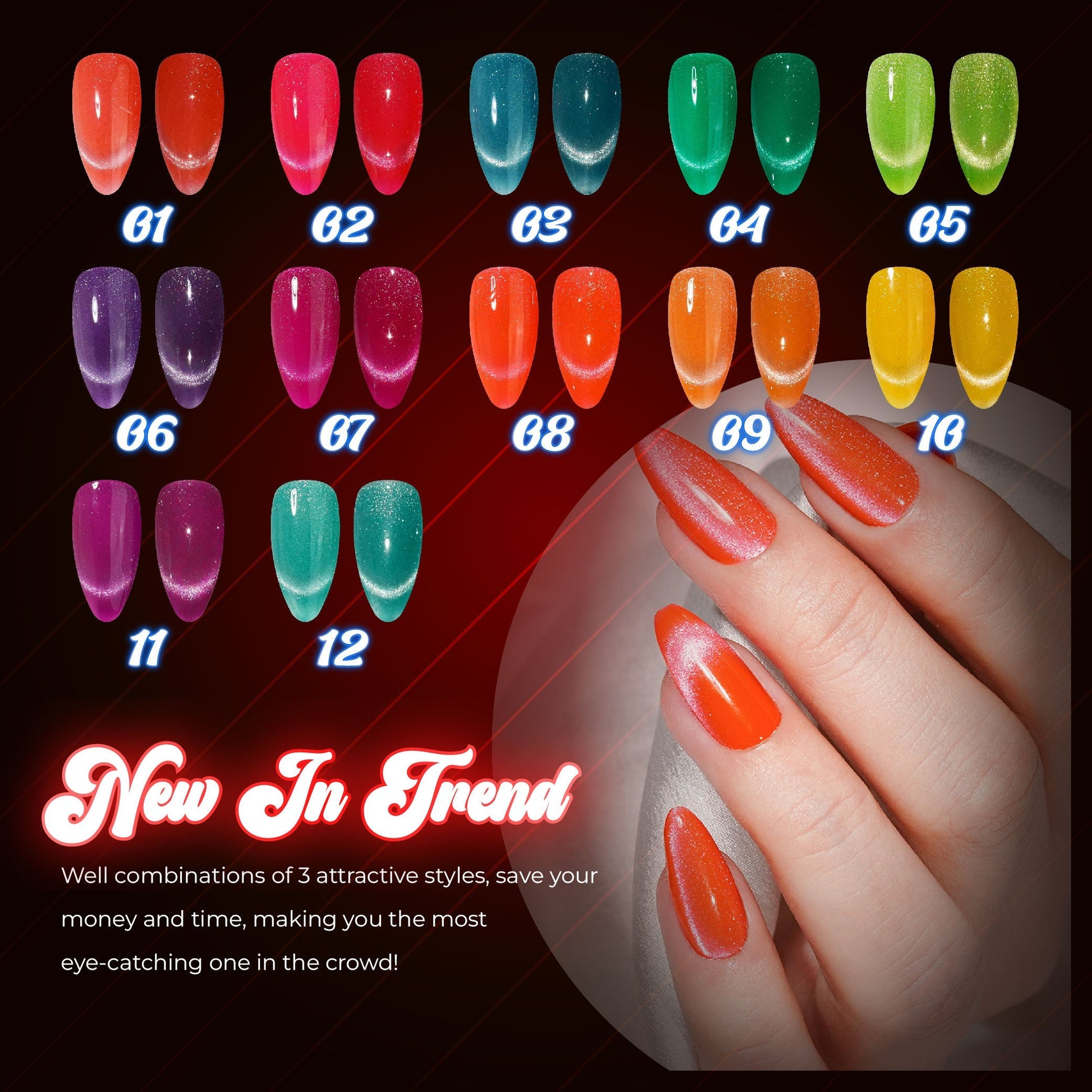 LAVIS Cat Eyes CE3 - Gel Polish 0.5 oz - Tropical Candy Collection