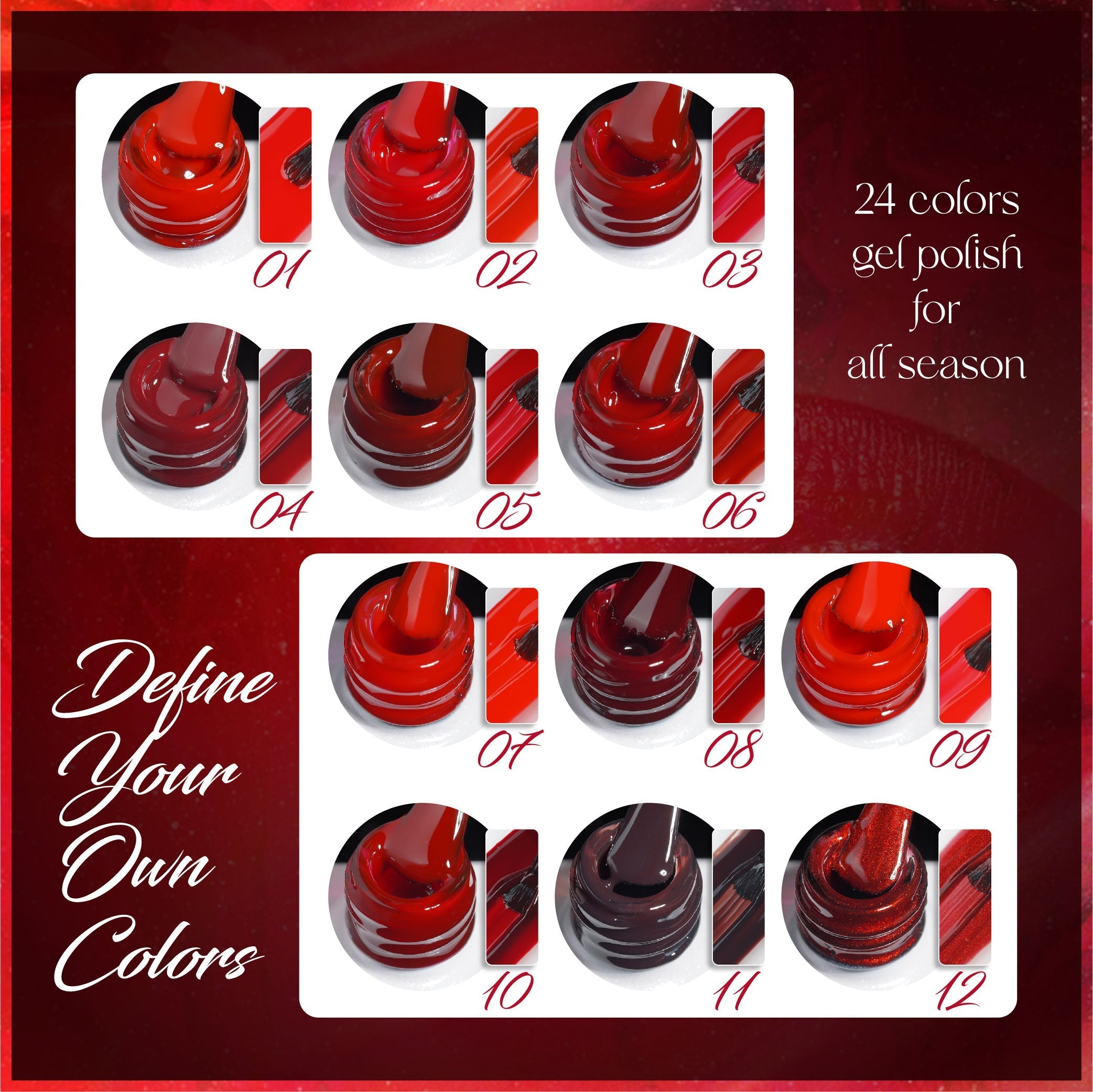 LAVIS C02 (Ver2) - 03 - Gel Polish 0.5 oz - Scarlet Bloom Collection
