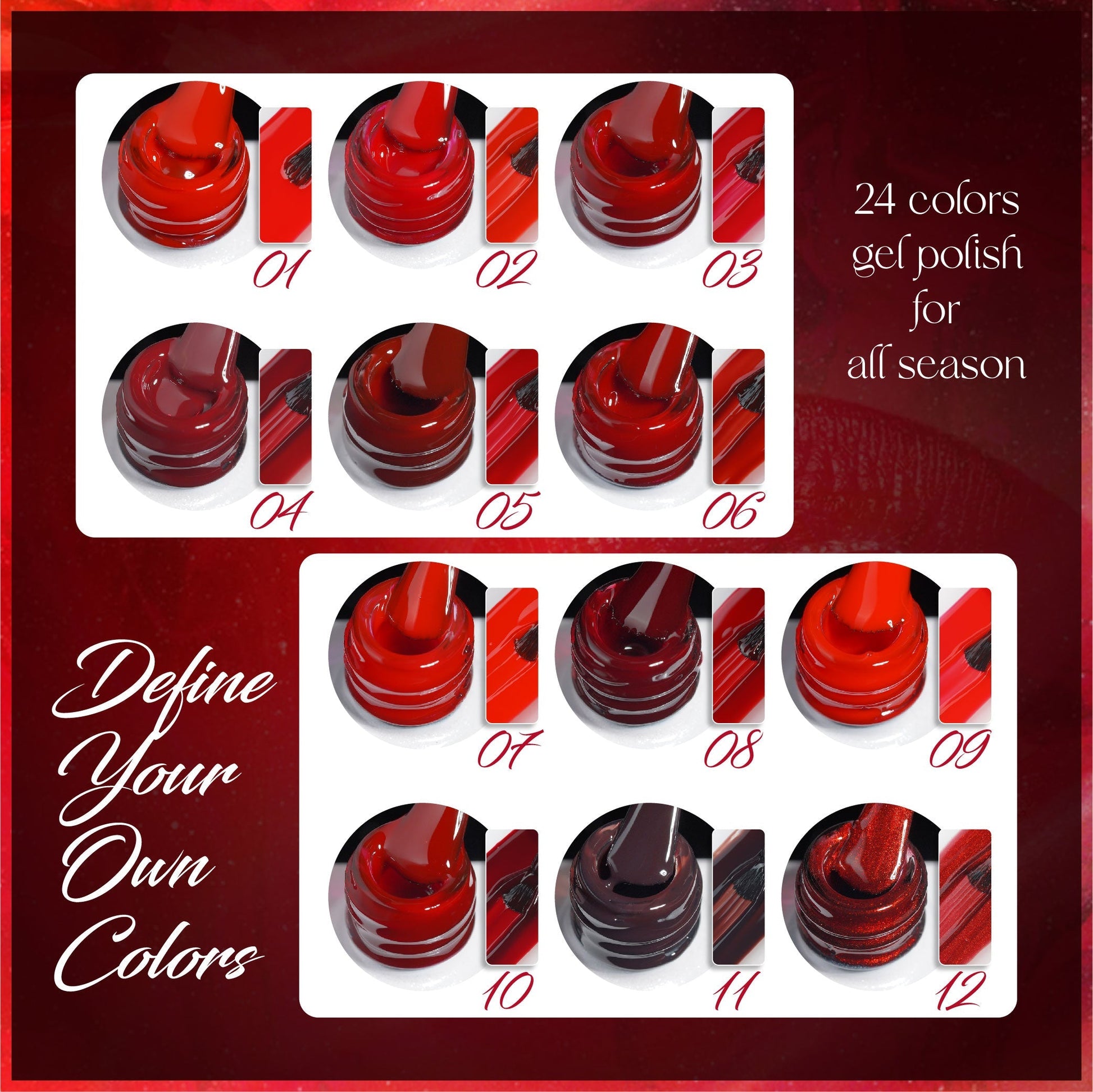 LAVIS C02 (Ver2) - 06 - Gel Polish 0.5 oz - Scarlet Bloom Collection