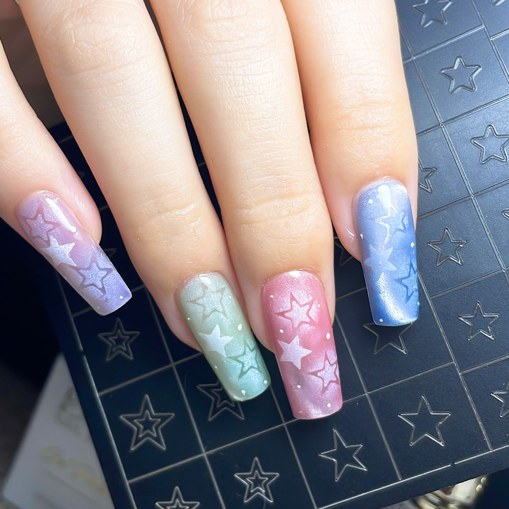 Spray Painted Nail Art Stickers H345 - Star