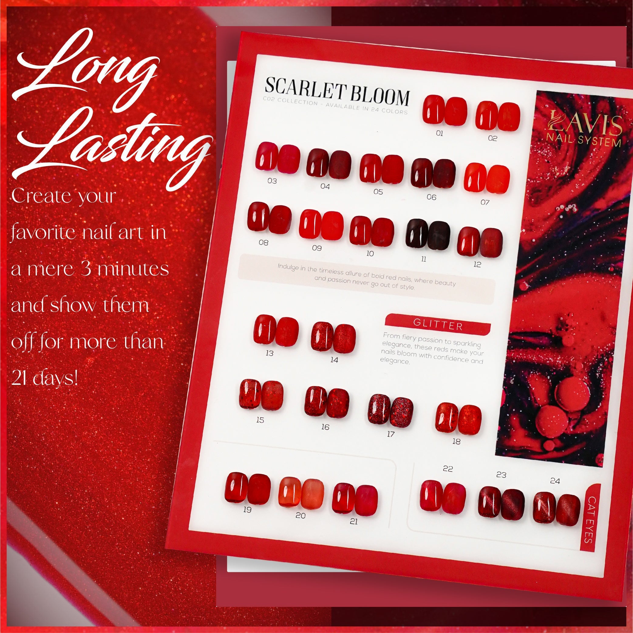 LAVIS C02 (Ver2) - 09 - Gel Polish 0.5 oz - Scarlet Bloom Collection