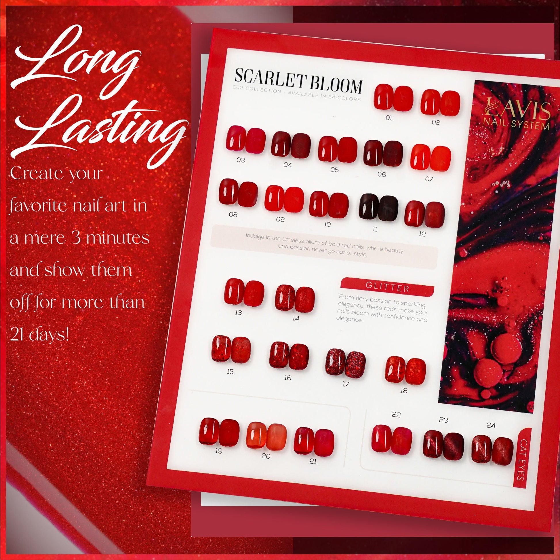 LAVIS C02 (Ver2) - 18 - Gel Polish 0.5 oz - Scarlet Bloom Collection